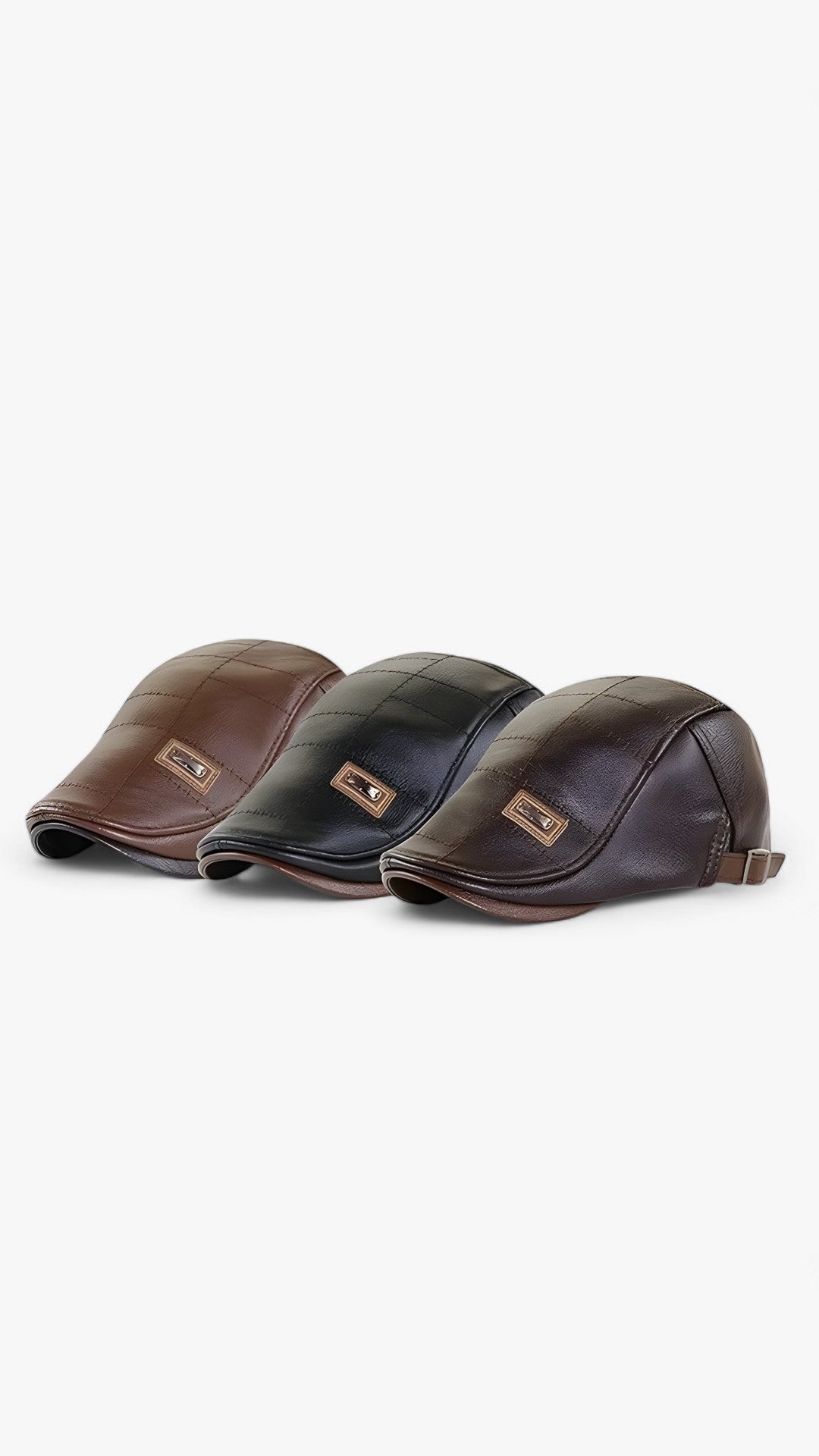 FlatCap™ - Cappello retrò da uomo in pelle (1+1 GRATIS) - - 1+1 GRATIS beret caps FlatCap™ mens cap Retro - Concept Palermo