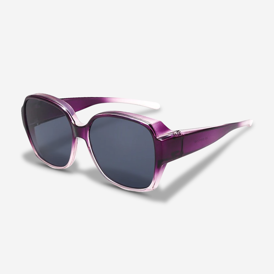 ClipShades | Eleganti occhiali da sole per portatori di occhiali - La protezione solare perfetta per i vostri occhiali - Viola Pro - sun glasses WOMEN - Concept Palermo