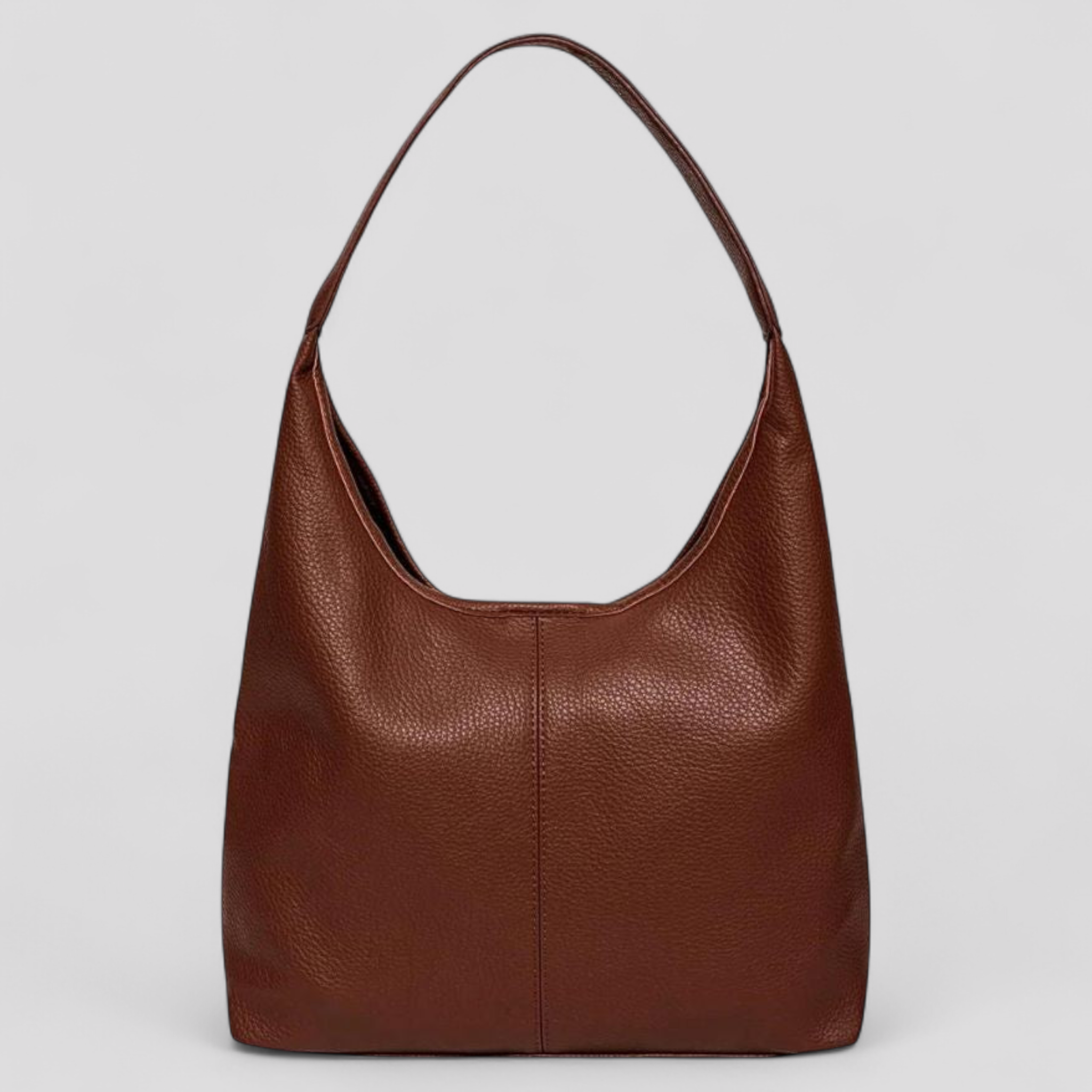 Borsa a spalla Eco-Friendly in Pelle Vegan Elegante Alina - Marrone cioccolato - Leather Bag - Concept Palermo