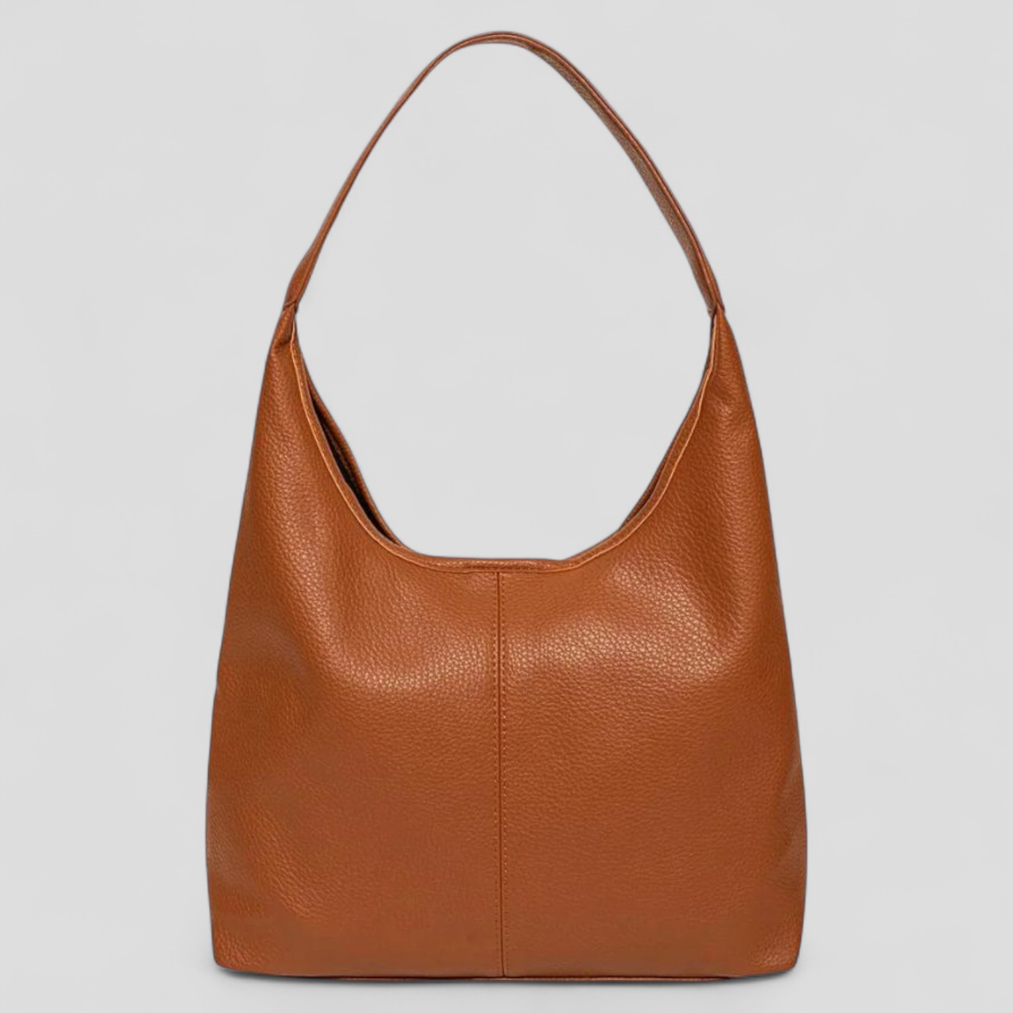 Borsa a spalla Eco-Friendly in Pelle Vegan Elegante Alina - Marrone cammello - Leather Bag - Concept Palermo