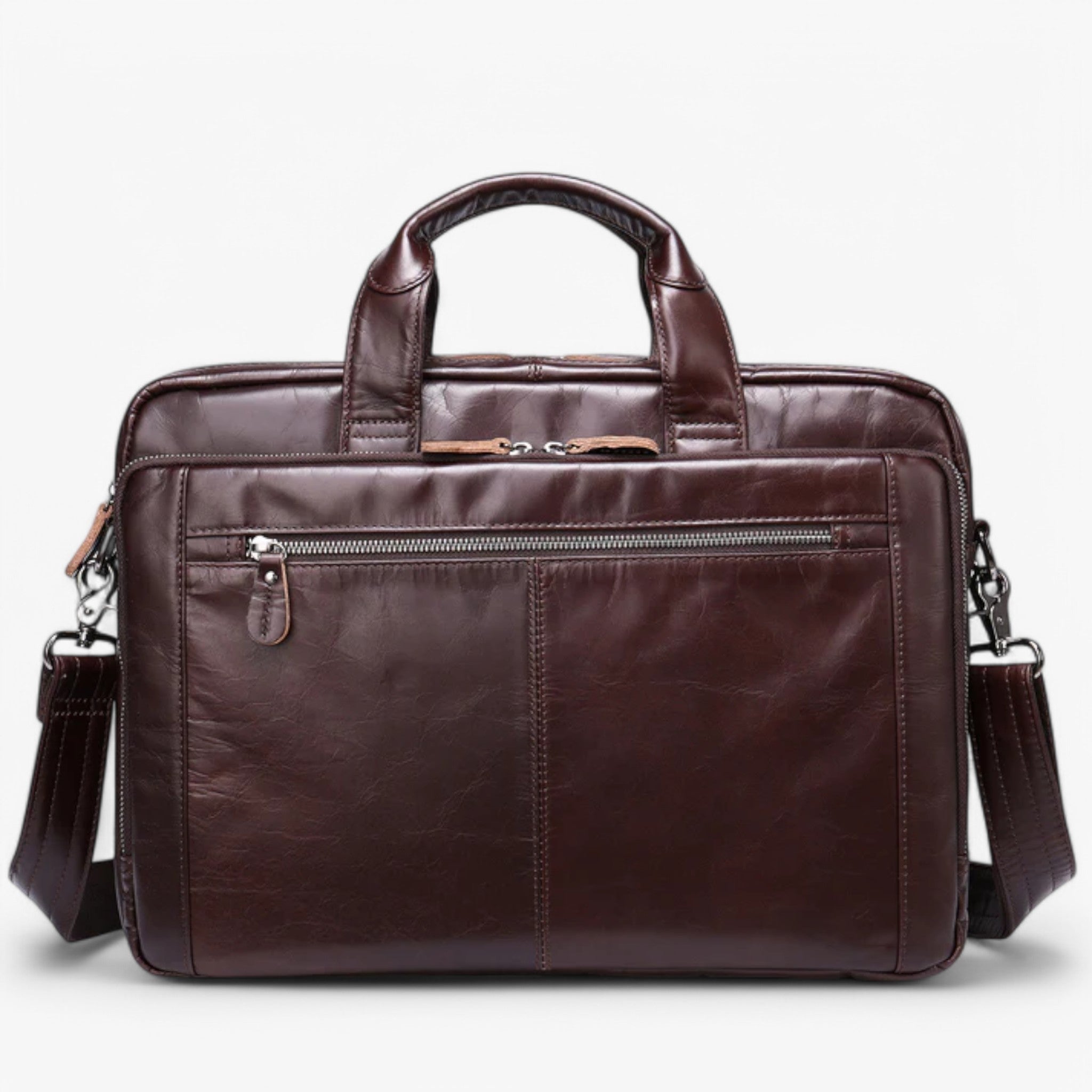 Marco | Borsa in Pelle con Tracolla - Caffè Rosso - - Concept Palermo