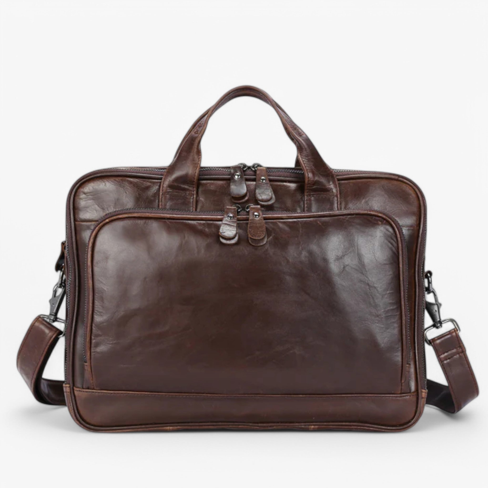 Marco | Borsa in Pelle per Laptop - Caffè - - Concept Palermo