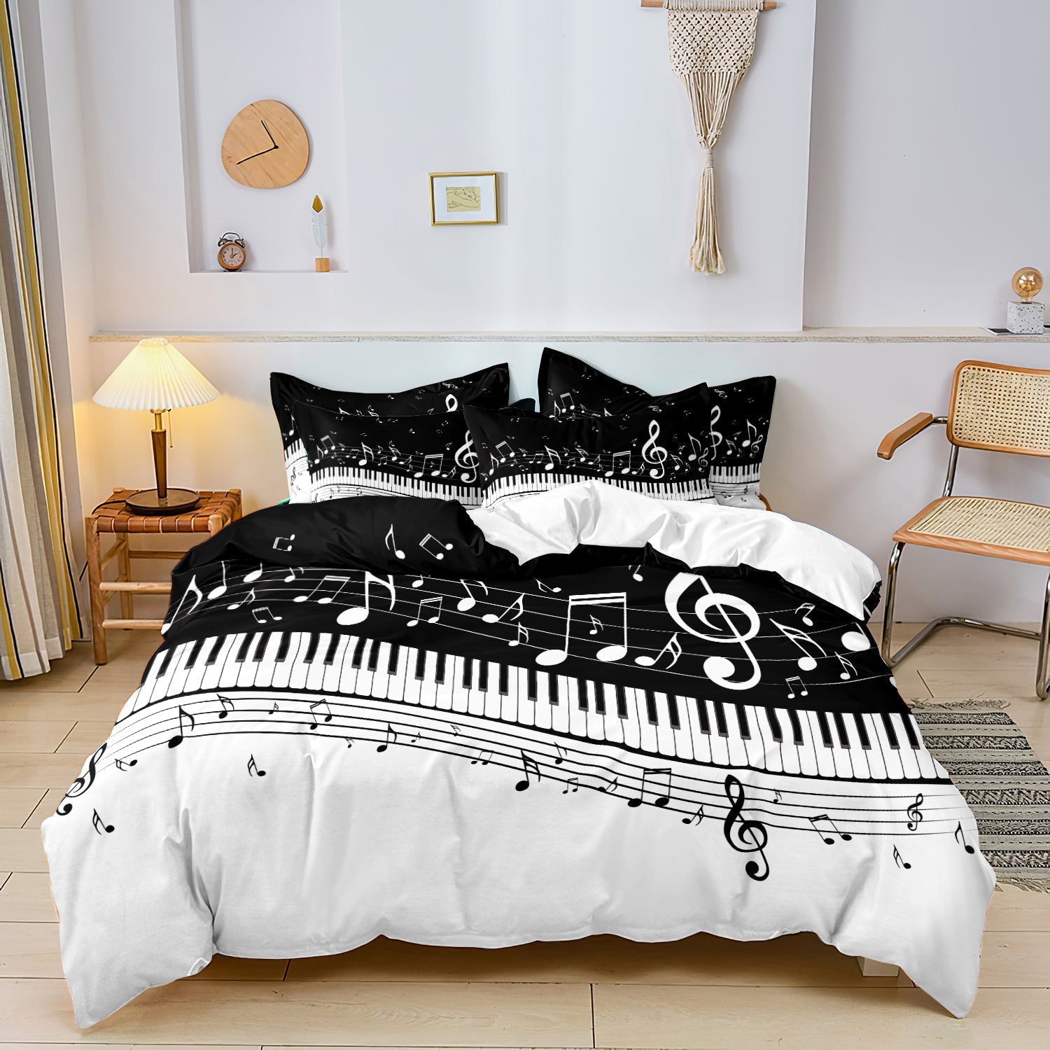 Luxe Layers - Set copripiumino con note di pianoforte e musica - - Beddengoed new_for_google_may - Concept Palermo