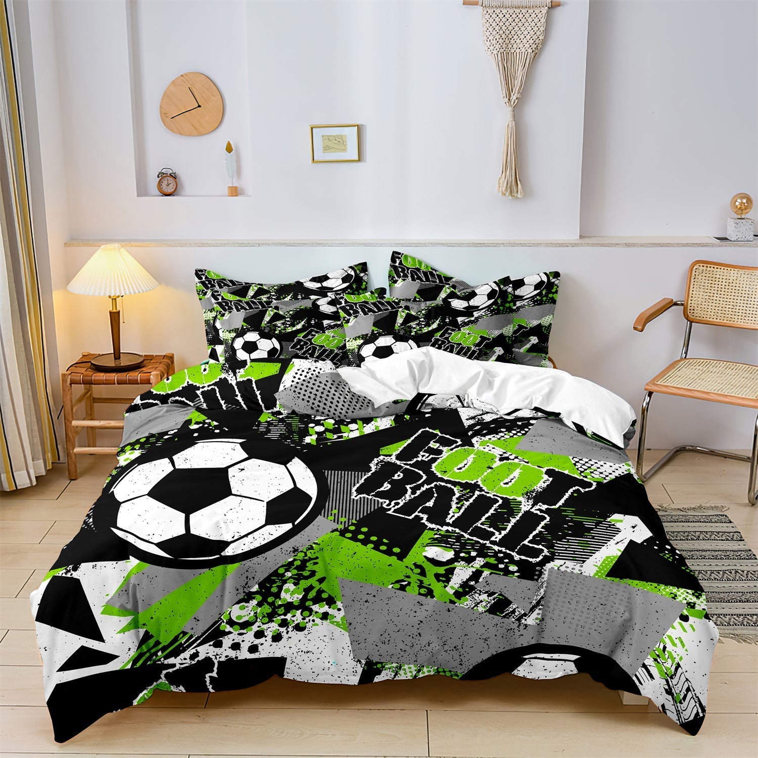 CoolCovers - Piumino da bambino a tema calcio Copripiumino Set di biancheria da letto - - bedsheets Duvet Duvetcover - Concept Palermo