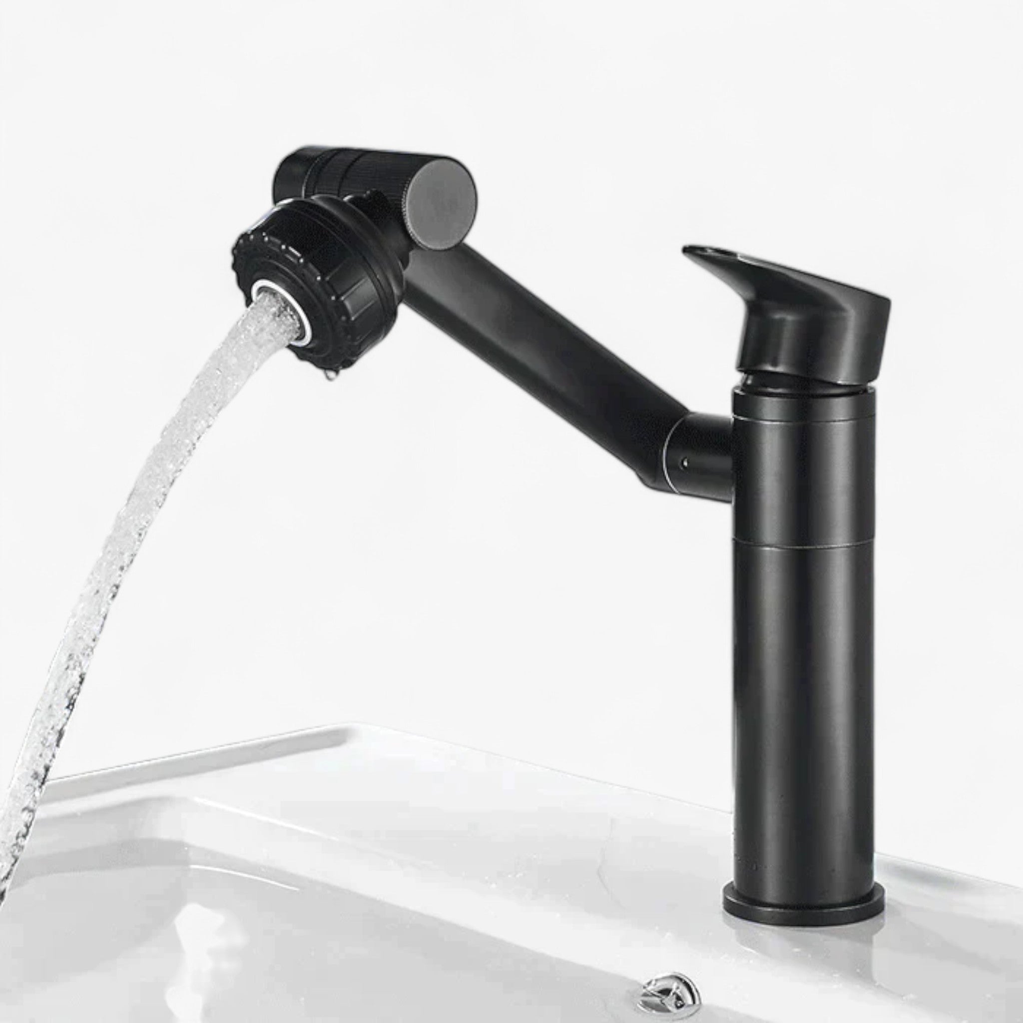 AquaTwirl | Un rubinetto moderno con funzionalità versatili - Nero - 2 Mode Extender Faucet 360-degree rotating faucet Aerator Kitchen Sink Faucet Best Seller Convenient Faucet dual-modes water outlet faucet Faucets home Hot Sale Robotic Arm Faucet sale Swivel Extension Basin Faucet Universal Faucet - Concept Palermo