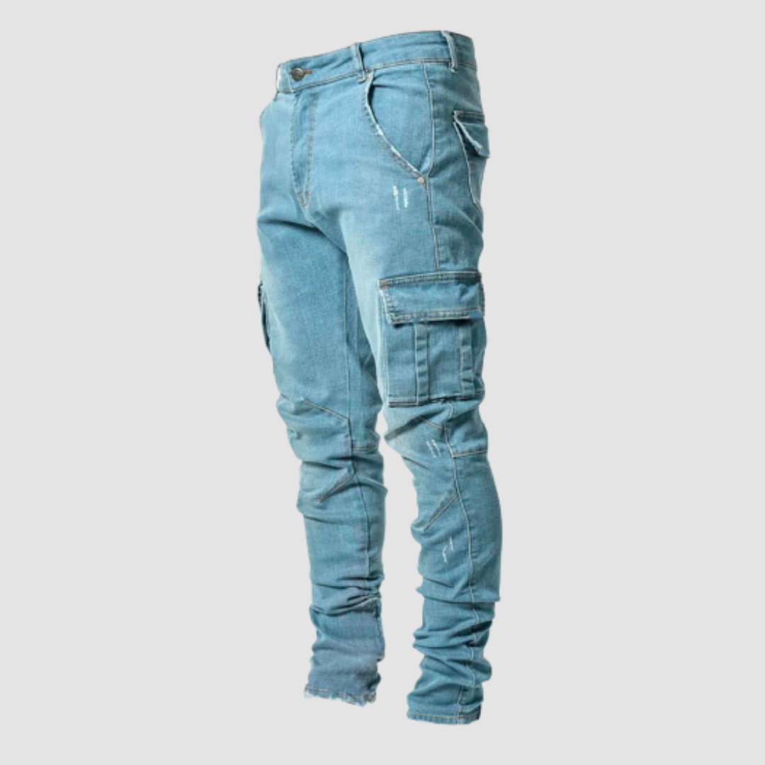 Keegan | Jeans Ultra Elasticizzati per uno Stile Casual e Attivo - Perfetti per le Vostre Giornate di Relax! - Blu - Heren Hosen MÄNNER sale - Concept Palermo