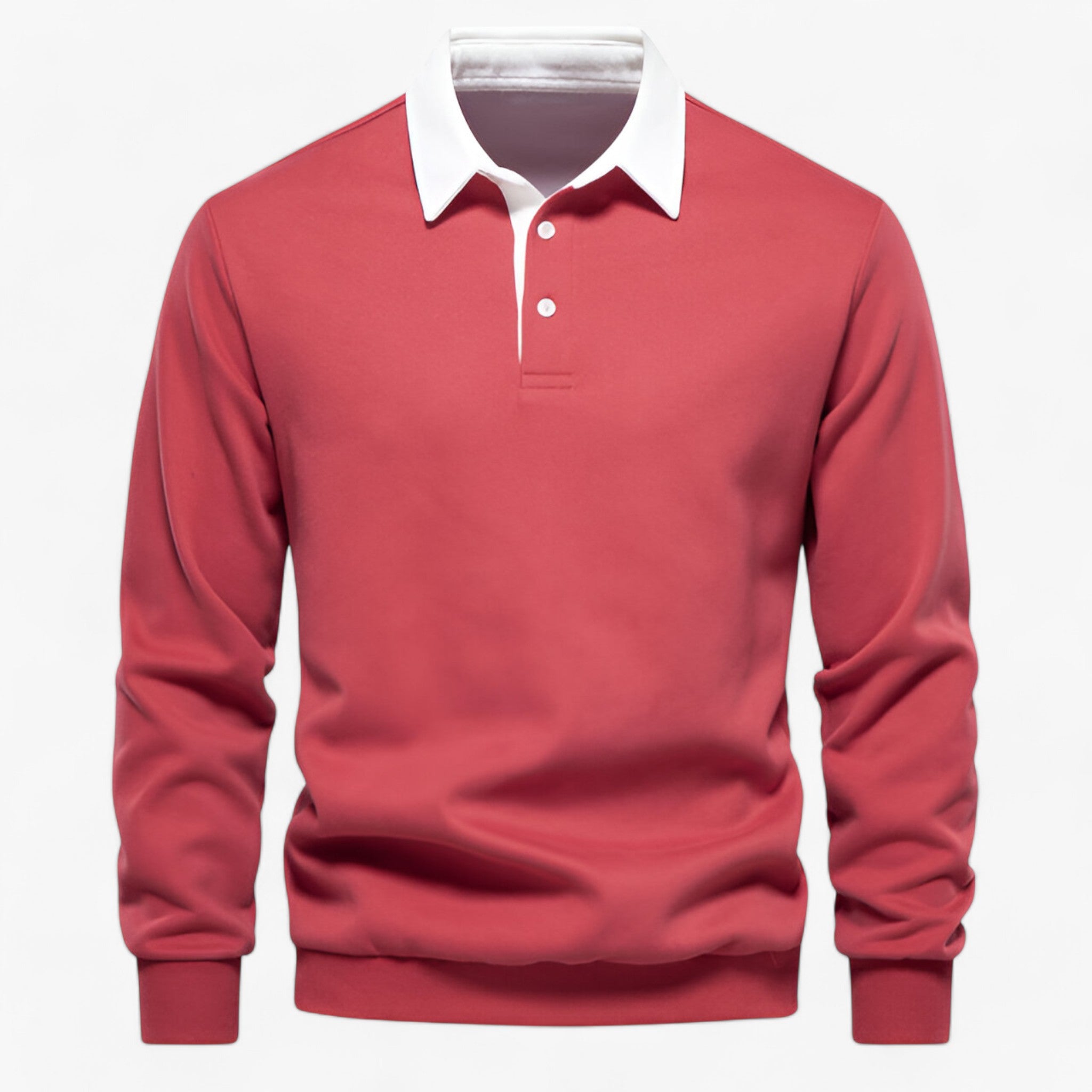 Victor | Polo in Fleece - La Scelta Ideale per Comfort e Calore Incomparabili - Rosso - CASUAL COTTON Heren MEN MÄNNER Polyester Pullover & Jacken Tops - Concept Palermo