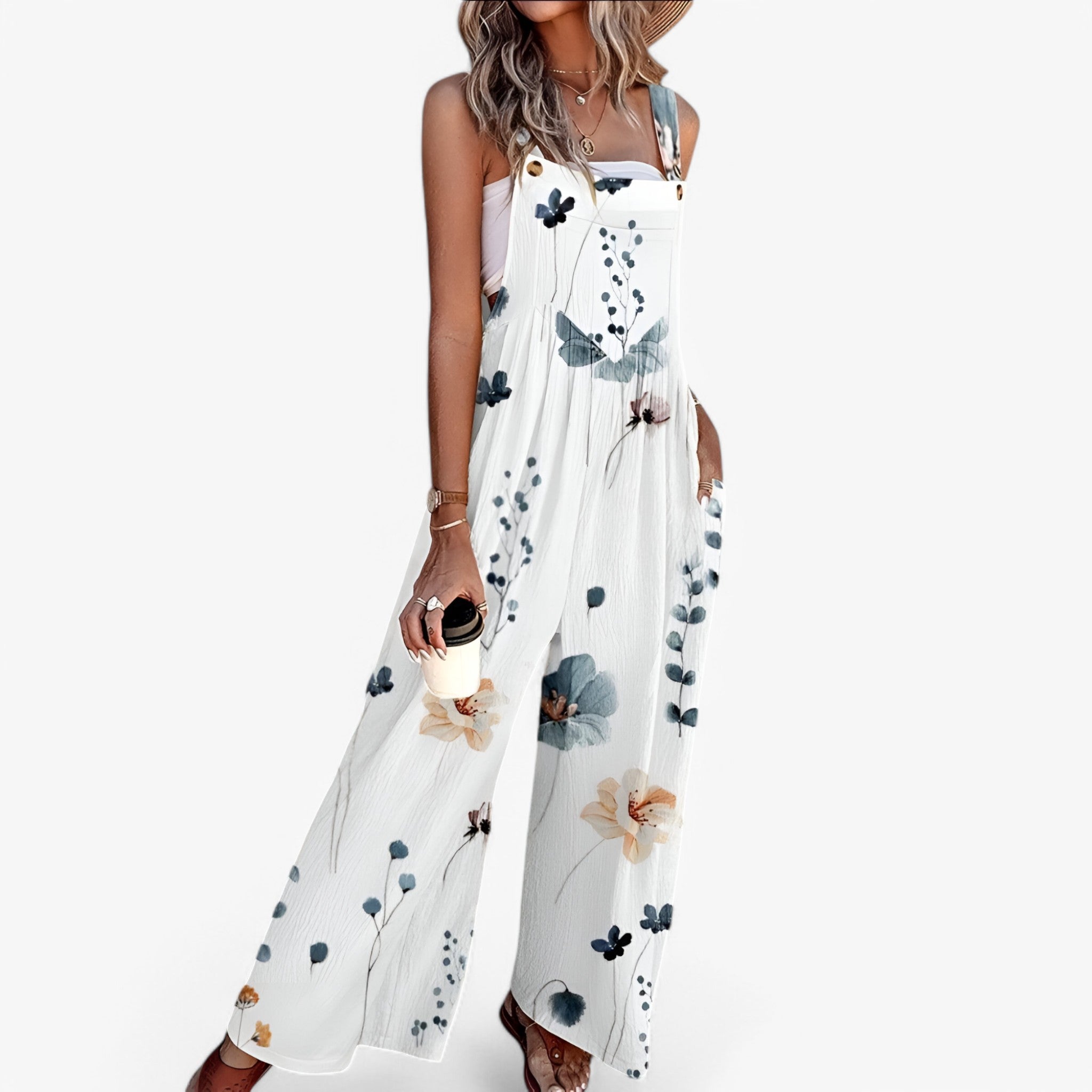 Breezy | Tuta Senza Maniche con Stampa Floreale - - 20240411 657081741074100 b0n1st0t1s bottom fcm jumpsuit no121124 PiuE87Q spring summer TP-11-05 YS - Concept Palermo