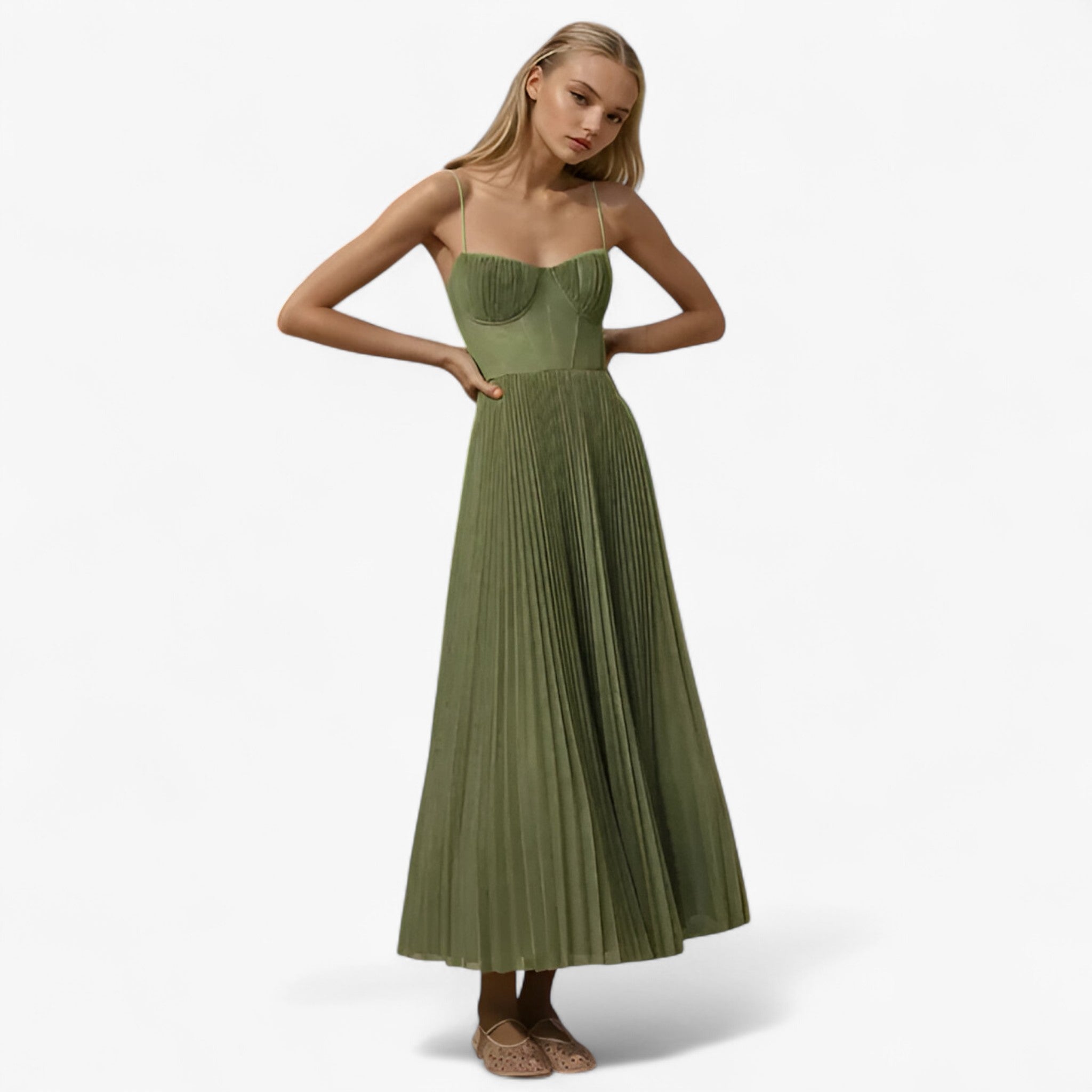 Delia | Abito Maxi plissettato da donna