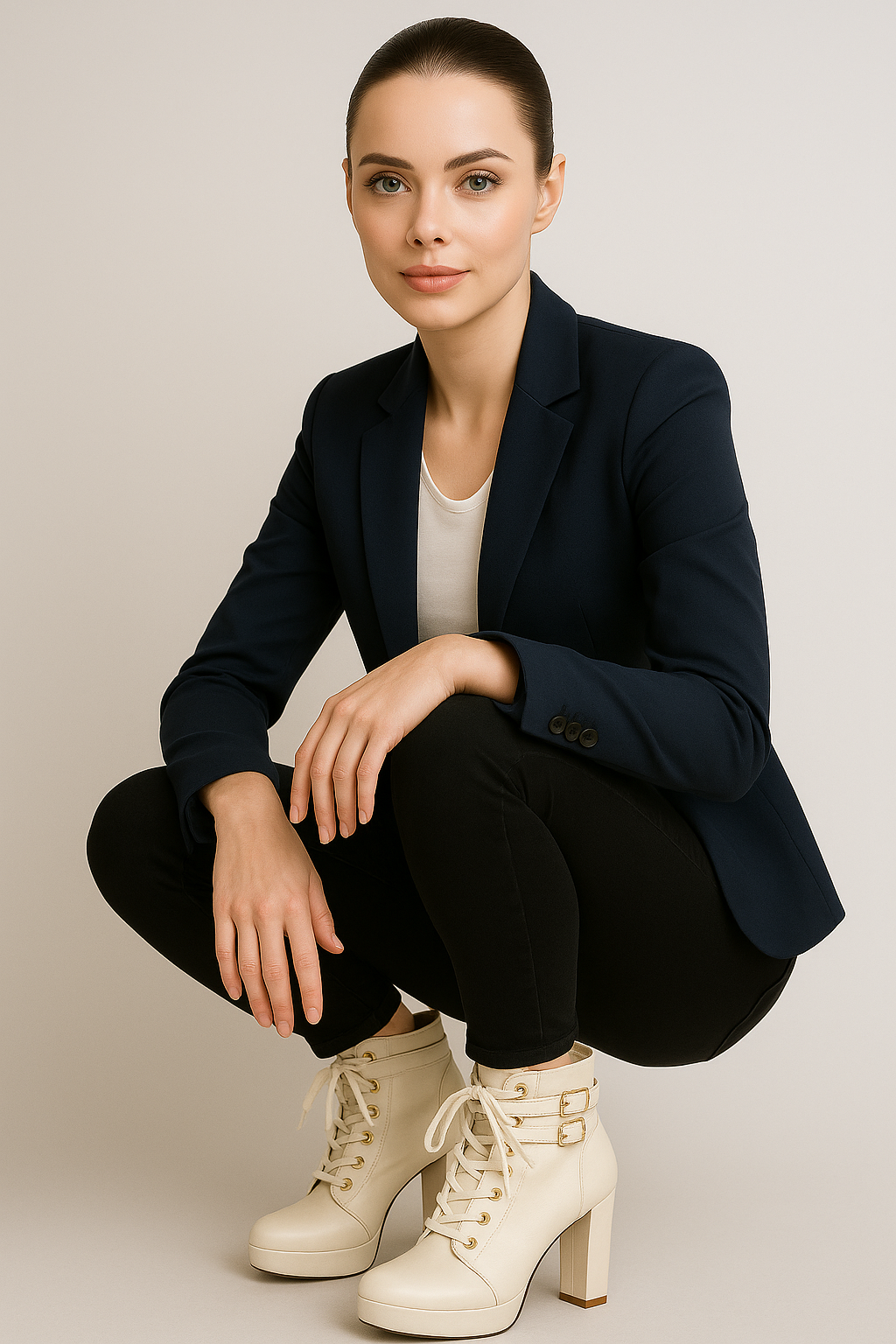 Grazia | Stivaletti alla Caviglia con Tacco Alto e Dettagli in Metallo - - BOOTS Boots & Shoes - Concept Palermo