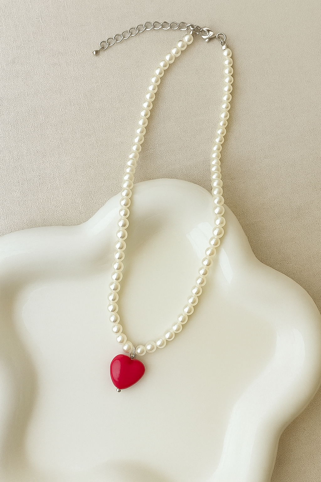 Collana con perline LiveWell Healing Heart - - elegant womens necklaces Fashion Necklaces heart necklace necklace NECKLACES Necklaces for women pearl necklace - Concept Palermo