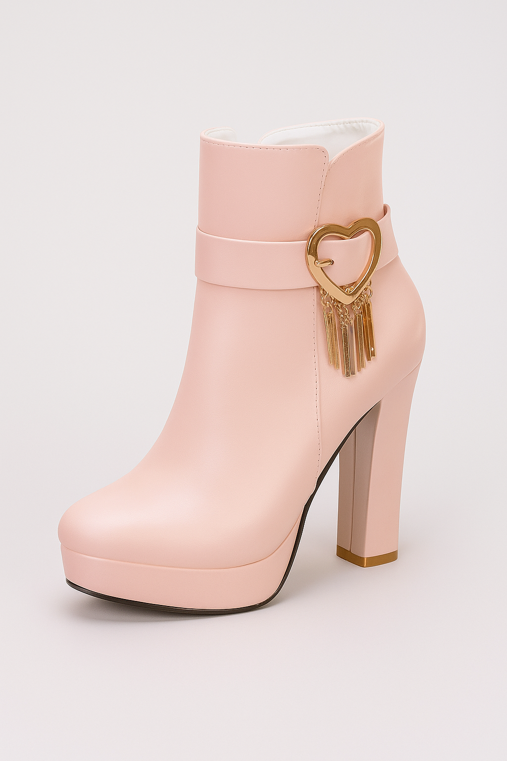 Quinn | Stivaletti con Tacco Alto e Charm a Cuore - Pink - BOOTS Boots & Shoes - Concept Palermo
