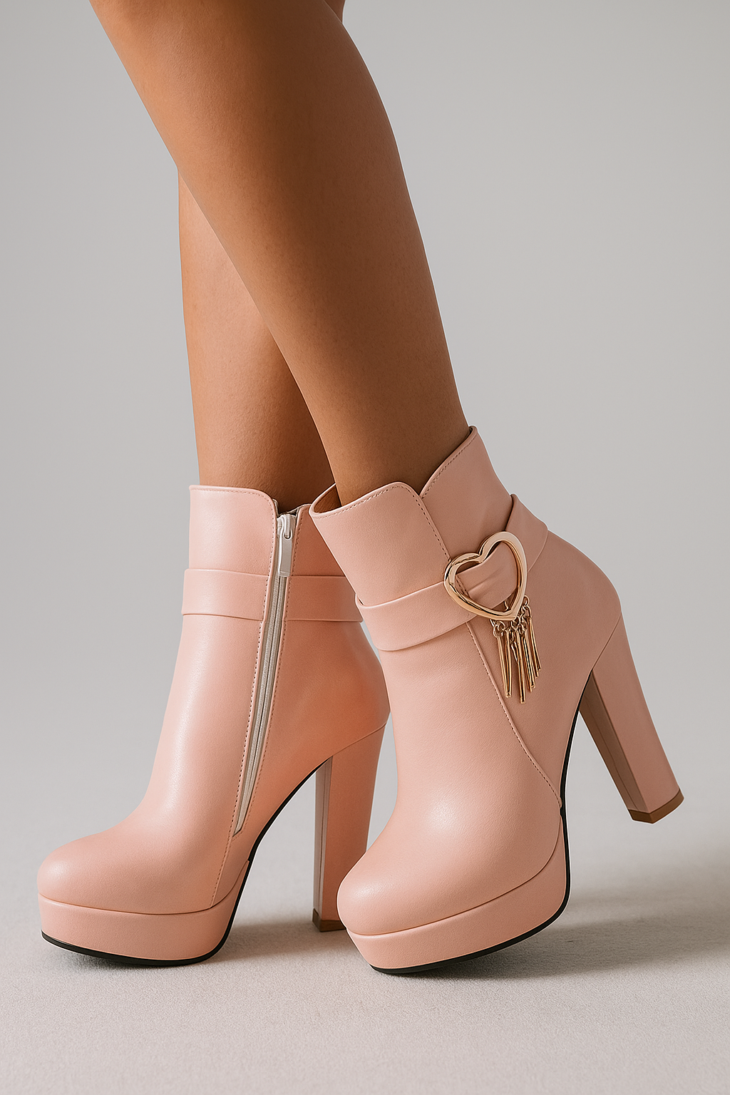 Quinn | Stivaletti con Tacco Alto e Charm a Cuore - - BOOTS Boots & Shoes - Concept Palermo