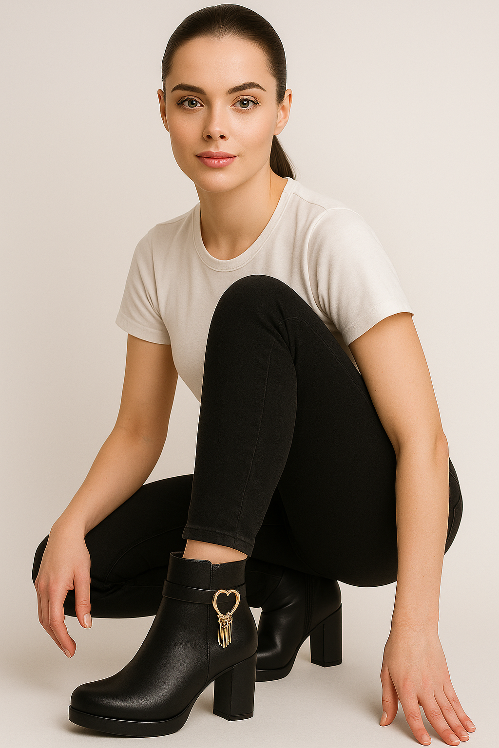 Quinn | Stivaletti con Tacco Alto e Charm a Cuore - - BOOTS Boots & Shoes - Concept Palermo
