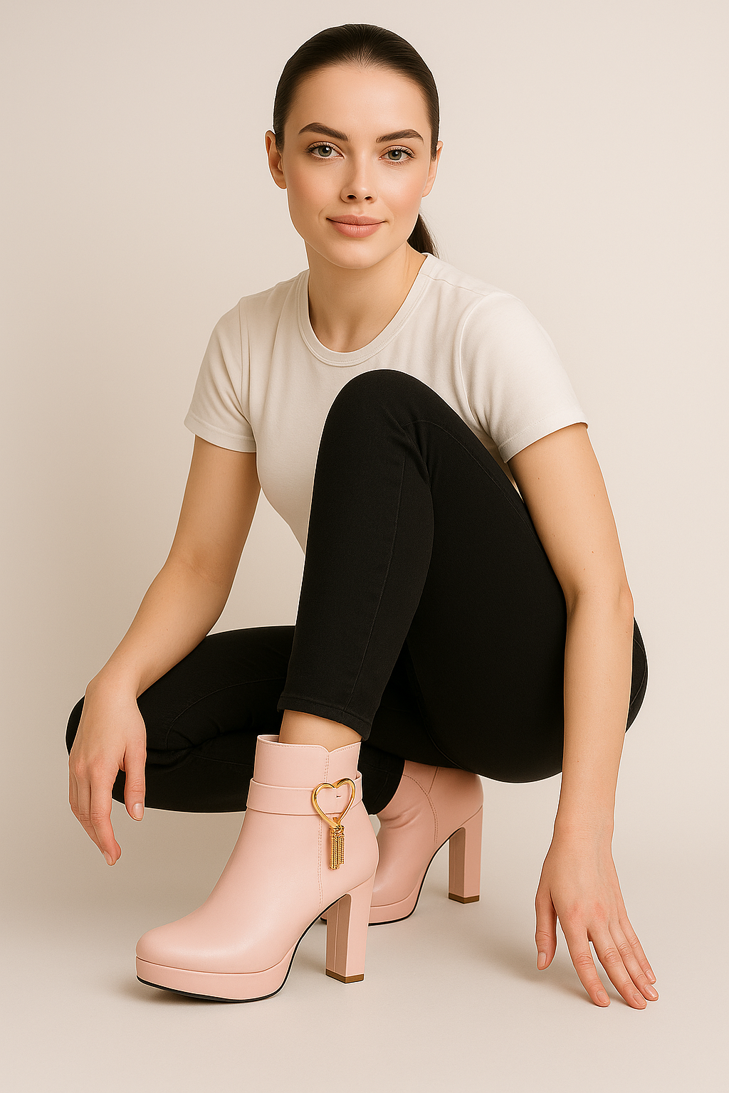 Quinn | Stivaletti con Tacco Alto e Charm a Cuore - - BOOTS Boots & Shoes - Concept Palermo