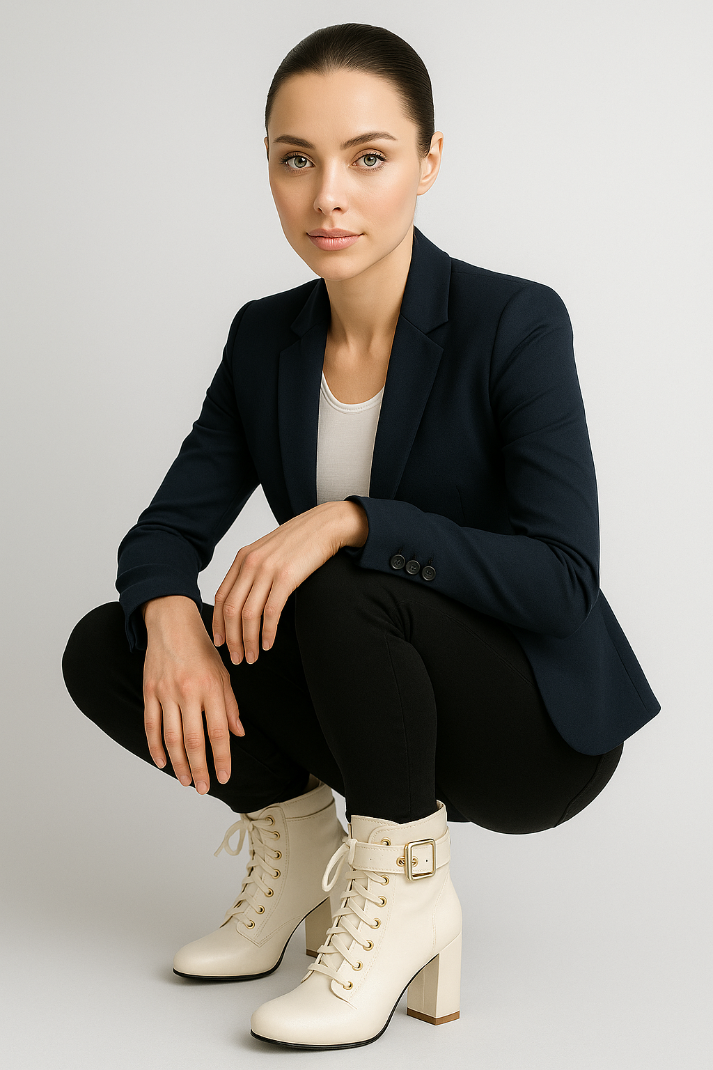 Claire | Stivaletti alla Caviglia con Lacci e Cinturino Regolabile - - BOOTS Boots & Shoes - Concept Palermo
