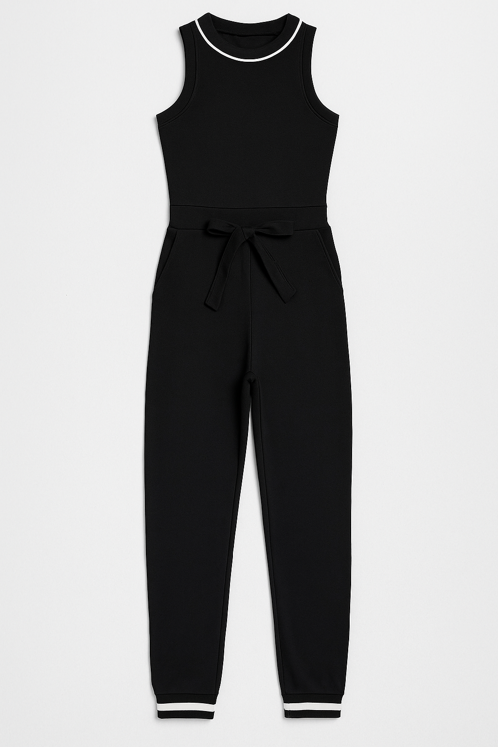 Camila | Tuta Sportiva Elegante Senza Maniche con Dettagli a Contrasto - Nero - 12/28/2024 Summer/Jumpsuit - Concept Palermo