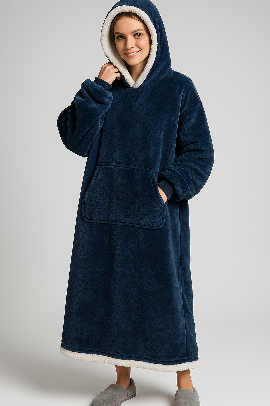 Snuggy | Coperta con Maniche e Cappuccio in Pile Morbido - - new_for_google - Concept Palermo