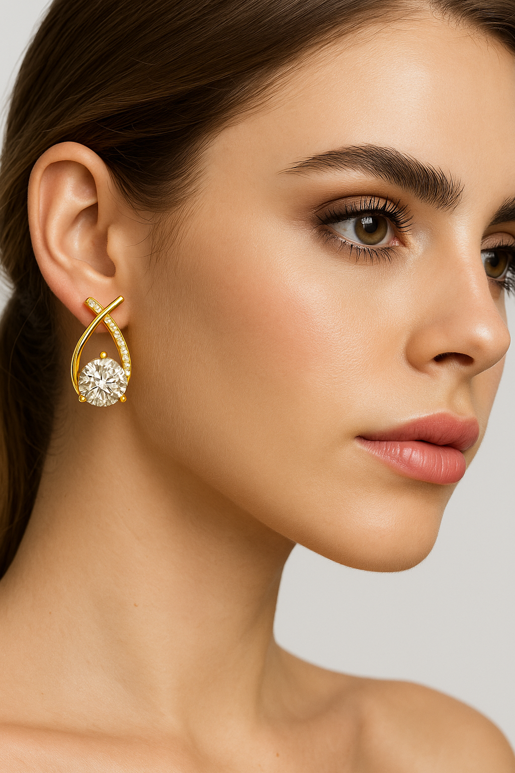 Aurora | Eleganti Orecchini con Zirconia e Aspetto Oro - - Earrings Earrings for Women Girls fashion women - Concept Palermo