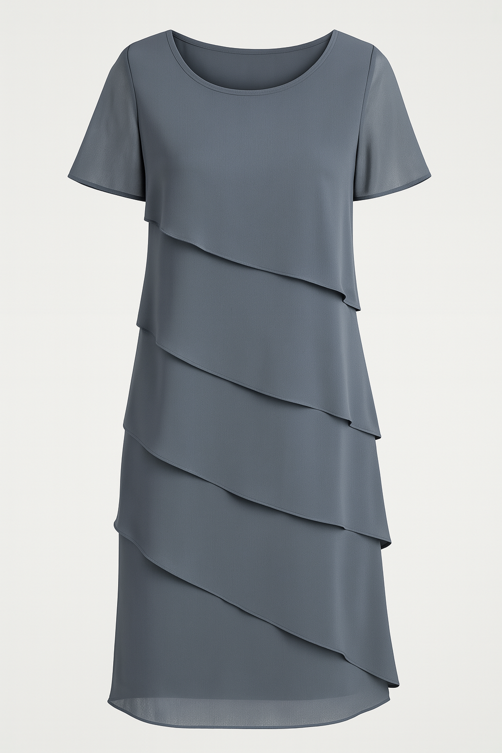 Liana | Elegante abito in chiffon con look a strati in colori raffinati - Azzurro - dress dress woman female dress Women Dress - Concept Palermo