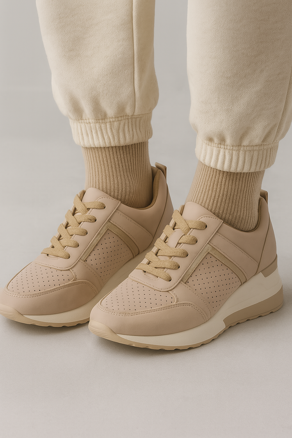 Robert | Eleganti sneakers da donna con tacco a zeppa, dettagli metallici e suola comoda - - Fashion female-ai Schuhe shoes women - Concept Palermo