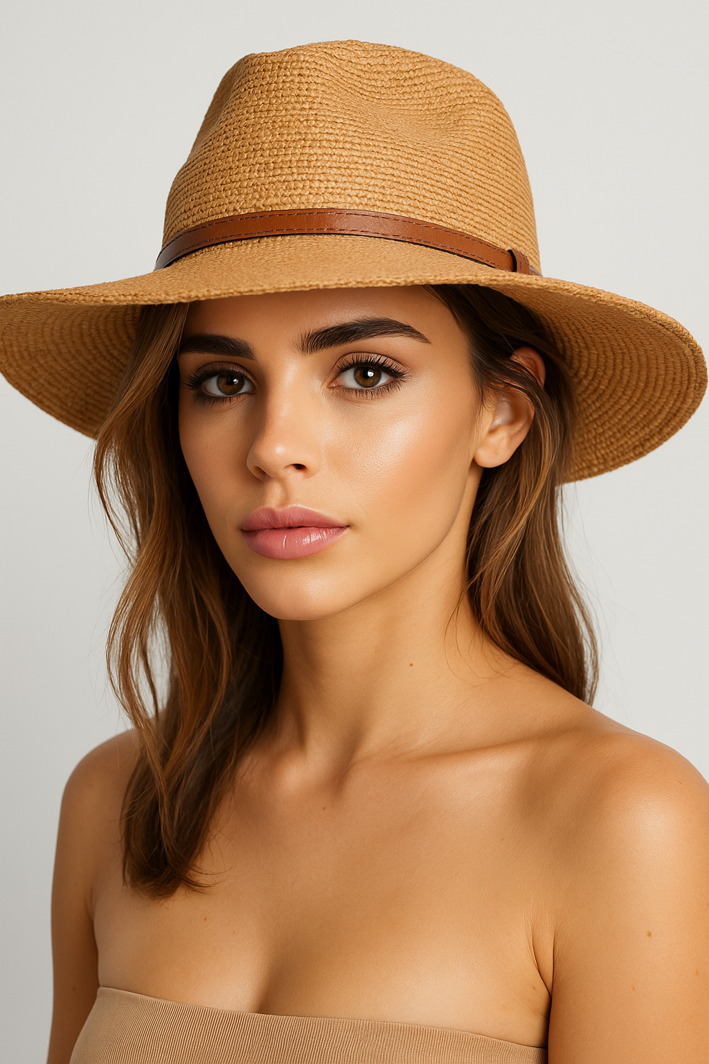 Soren | Cappello estivo in rafia intrecciata con cinturino in pelle - - summer hat Sun Hats unisex - Concept Palermo