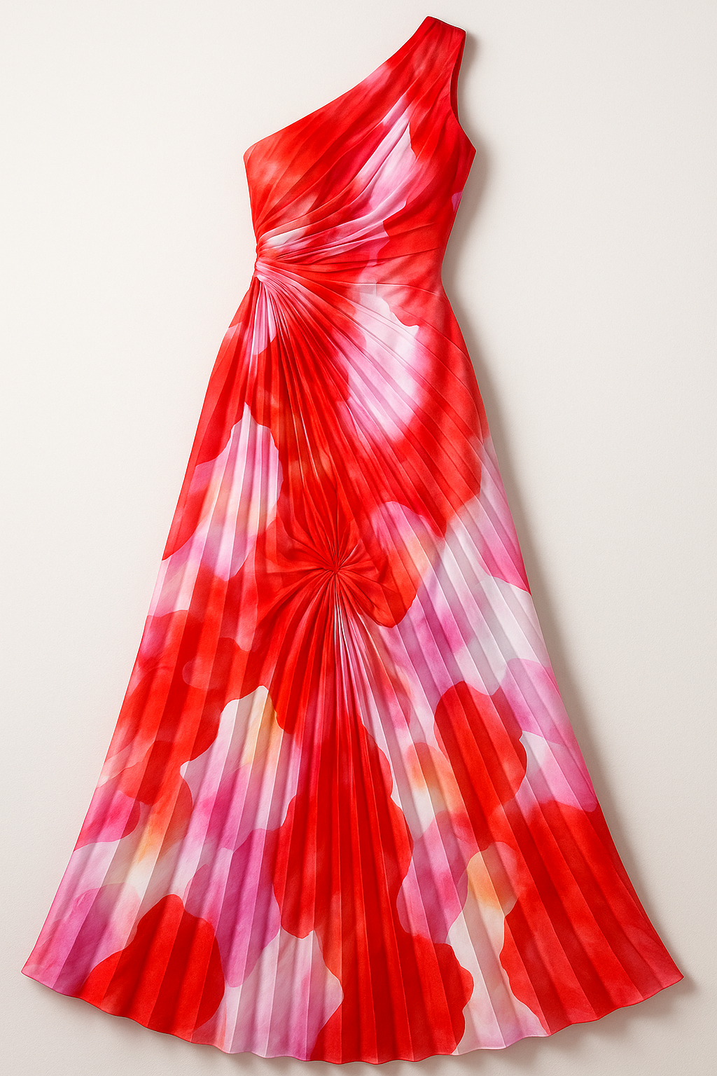 Vianna | Vestito Asimmetrico con Una Spalla - Rosso - casual dress DRESS Dresses female dress Maxi dress Maxi Dresses summer dress WOMEN - Concept Palermo
