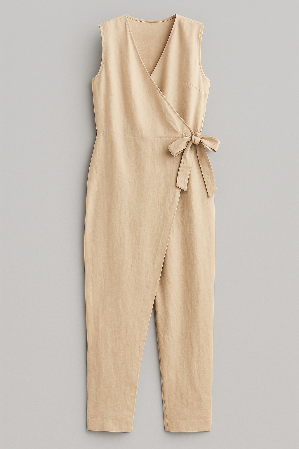 Leona | Jumpsuit Donna Elegante Senza Maniche - Beige - abbigliamento femminile combinazione di stile e comfort davvero facile da indossare jumpsuit elegante jumpsuit estiva jumpsuit in vari colori jumpsuit senza maniche jumpsuit versatile outfit per occasioni speciali taglie disponibili jumpsuit - Concept Palermo