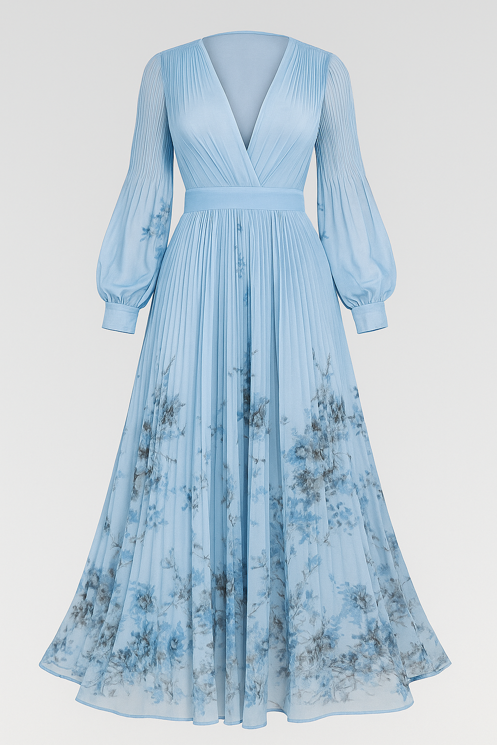Amanda | Abito Da Donna Elegante Maxi Leggero - Blu - abbigliamento estivo abito da donna abito elegante abito estivo abito senza maniche design versatile maxi abito leggero moda estiva tessuto traspirante vestito estivo - Concept Palermo