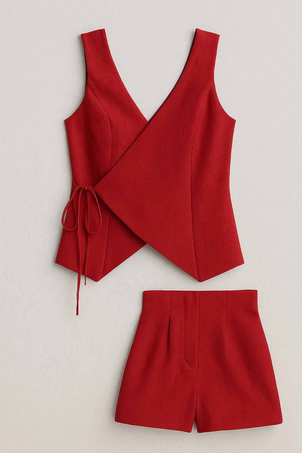 Carmen | Tuta senza maniche con tie-dye per donna - Rosso - day dresses fashion occasion: going out fashion style: feminine fashion style: modest feminine - Concept Palermo