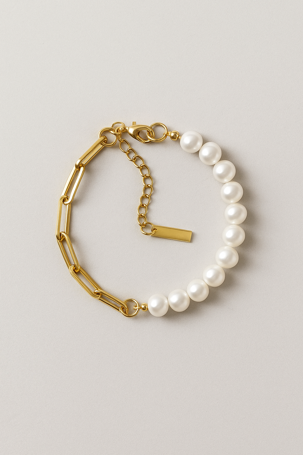 Louis | Bracciale elegante con perle e catena - Oro - BRACELET FOR WOMEN BRACELETS mens bracelet women bracelets - Concept Palermo