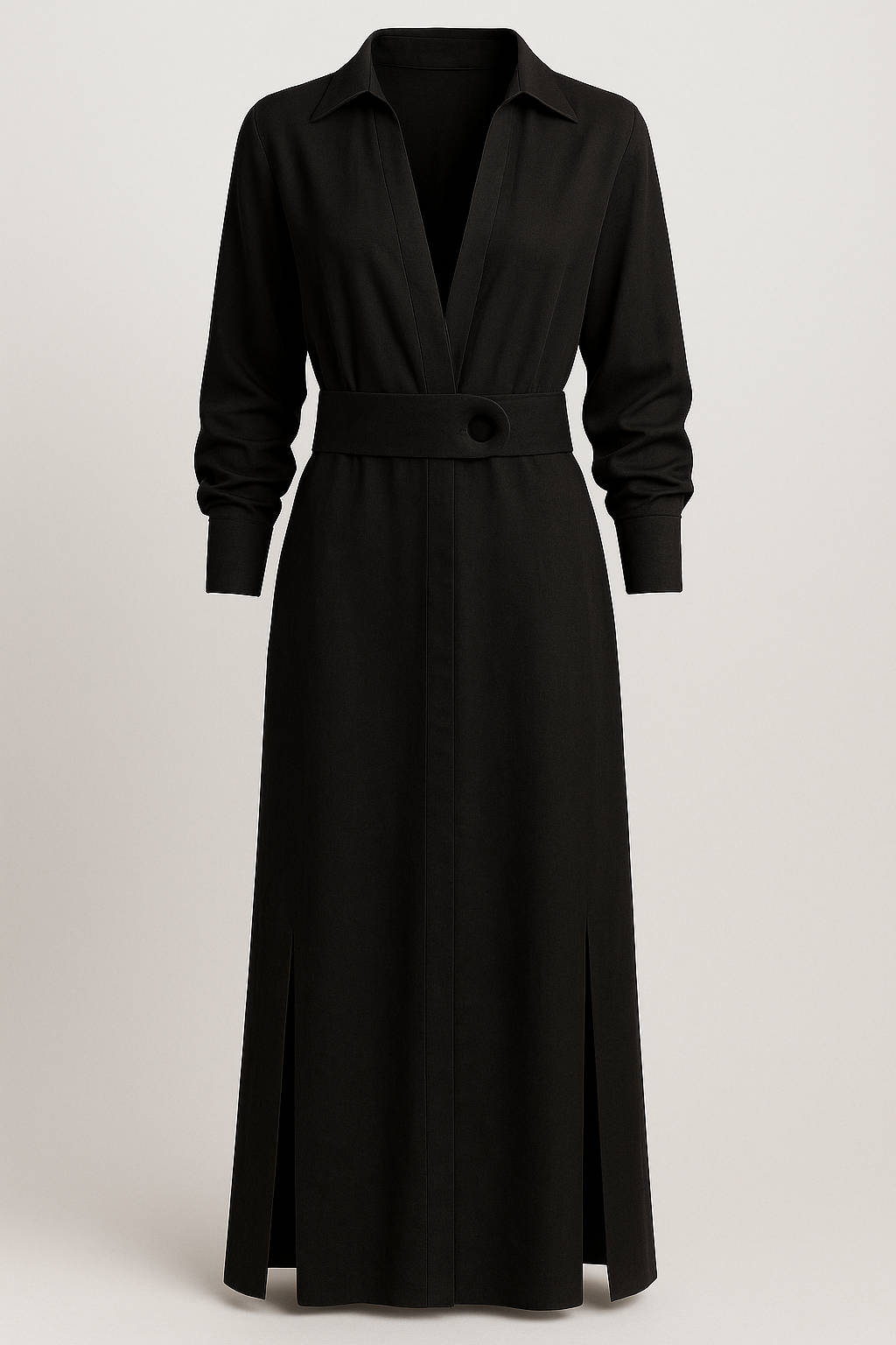 Maggie | Abito Maxi Elegante con Scollatura a V per Donna - Nero - abito lungo elegante abito lungo scollatura a V abito maxi eleganza abito traspirante abito versatile occasioni look raffinato estate maxi dress estate moda estiva chic vestito estivo donna vestito senza maniche - Concept Palermo