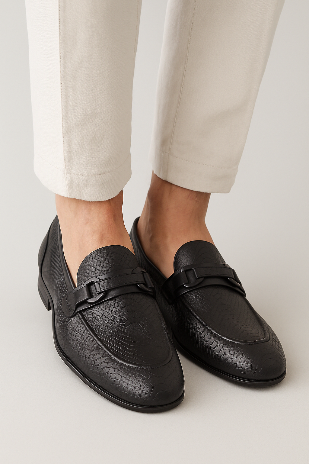 Carter | Elegant uomo Loafer in pelle con motivo scagliette - - Occasion:Formal shoes Shoes men - Concept Palermo