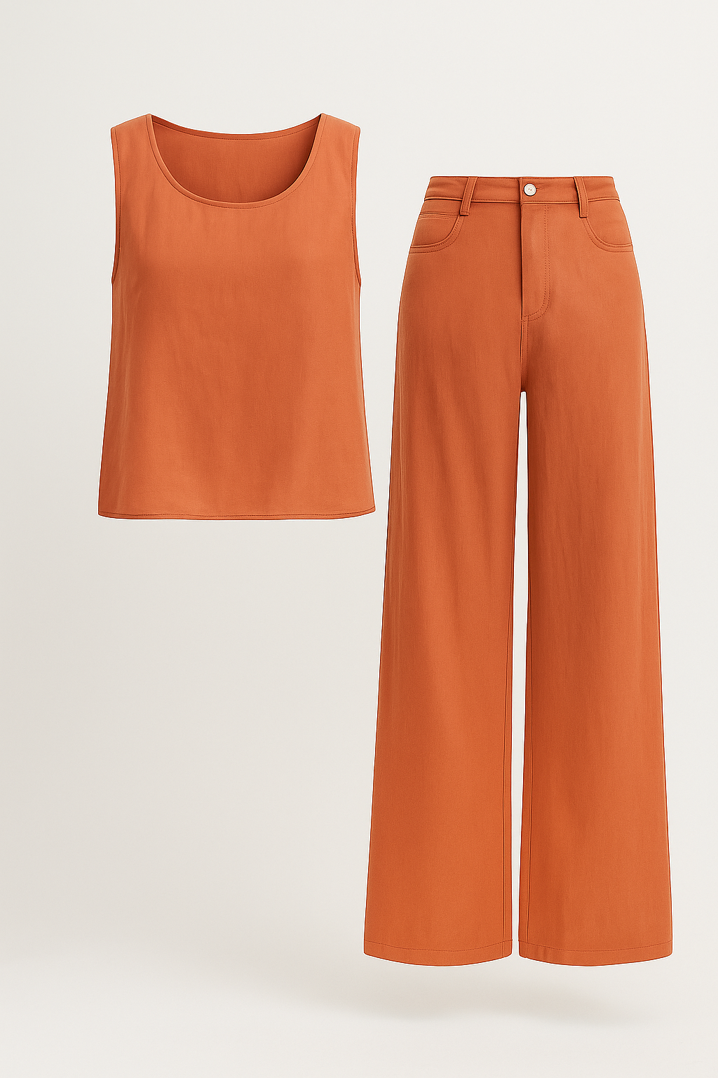 Lydia | Completo Boho Femminile Due Pezzi Estivo - Arancione - abbigliamento boho abbigliamento casual completo boho completo estivo look estivo outfit estivo set a due pezzi stile bohemien tessuto traspirante vestito estivo - Concept Palermo