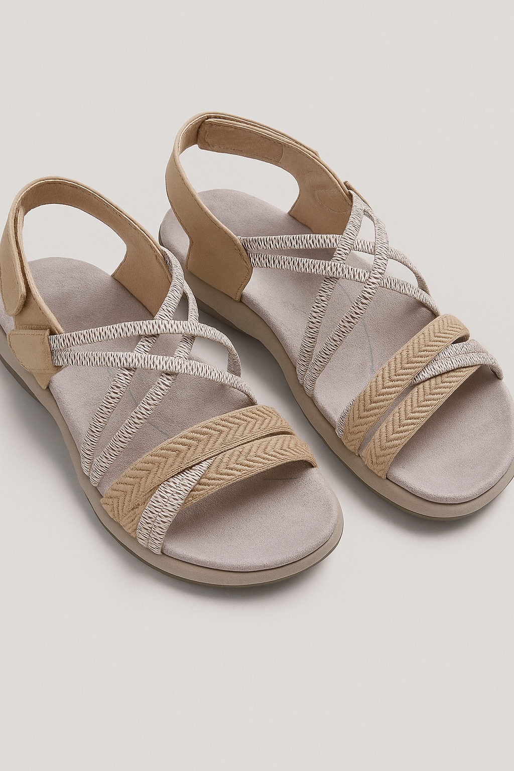 Corinne | sandali da passeggio casual all'aperto per donna con cinturini regolabili - Albicocca - Sandals women - Concept Palermo