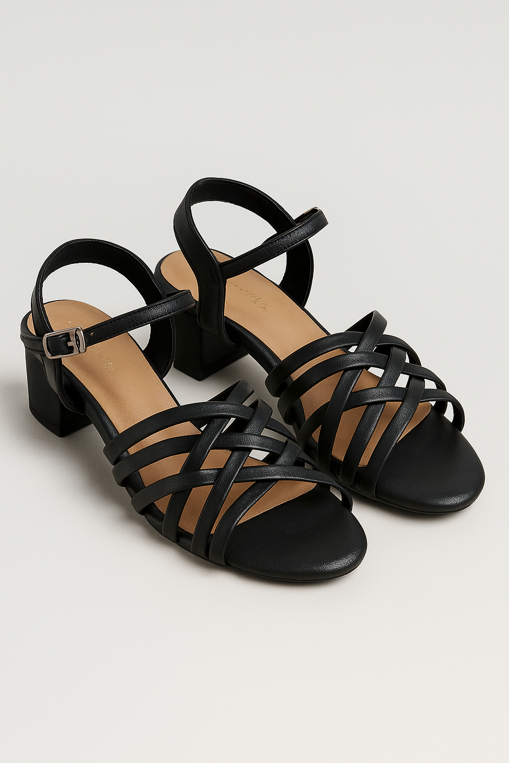 Daisy | Scarpe sandali eleganti con cinturini a tacco blocco - Nero - casual sandals fashion sandals WOMEN - Concept Palermo