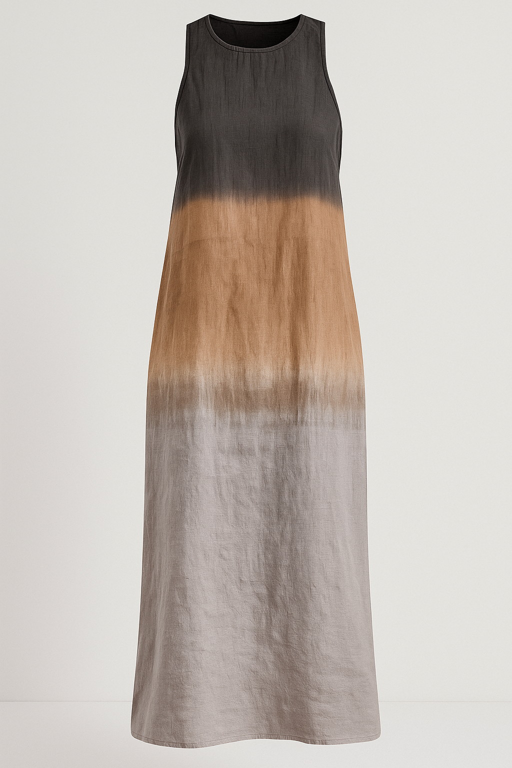 Mirriam | Abito Donna Estivo Senza Maniche A-Linea - Grigio - abito A-Line abito casual abito da viaggio abito estivo abito midi abito senza maniche comfort estivo moda estiva moda femminile stile elegante - Concept Palermo