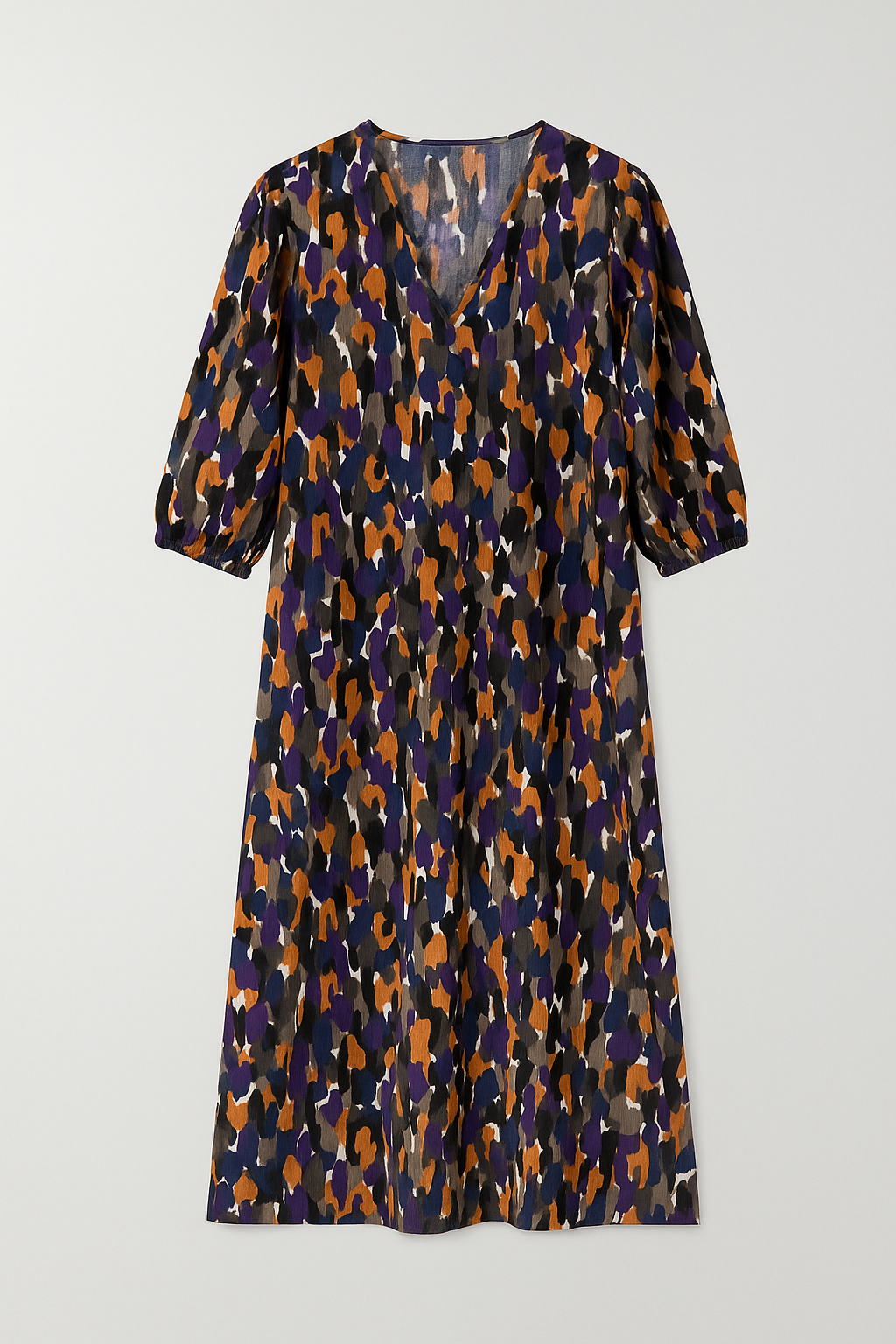 Eleanor | Abito Donna Elegante Stampa Vintage - Multi-Colore - abito alla moda abito da cerimonia abito elegante abito versatile look raffinato moda chic stampa vintage tessuto morbido V-hals abito vestito con maniche a sbuffo - Concept Palermo
