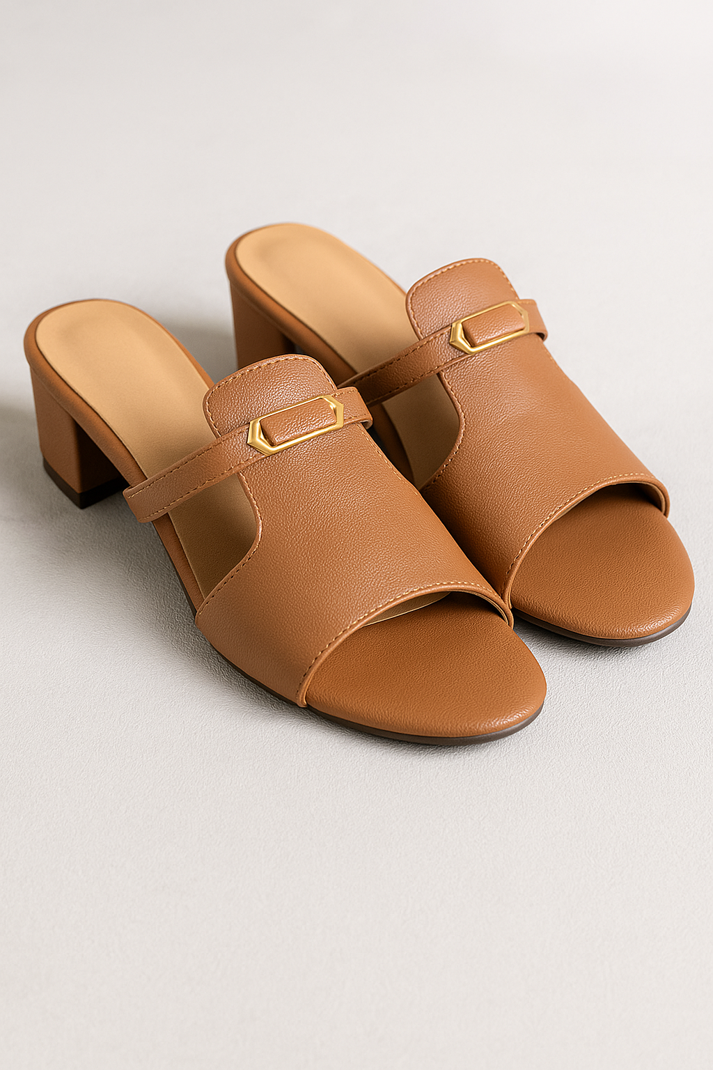 Merritt | Sandali bruni con fascia piatta da donna con tacco a blocco - - casual sandals Ladies Sandals Sandals Women's Sandals - Concept Palermo