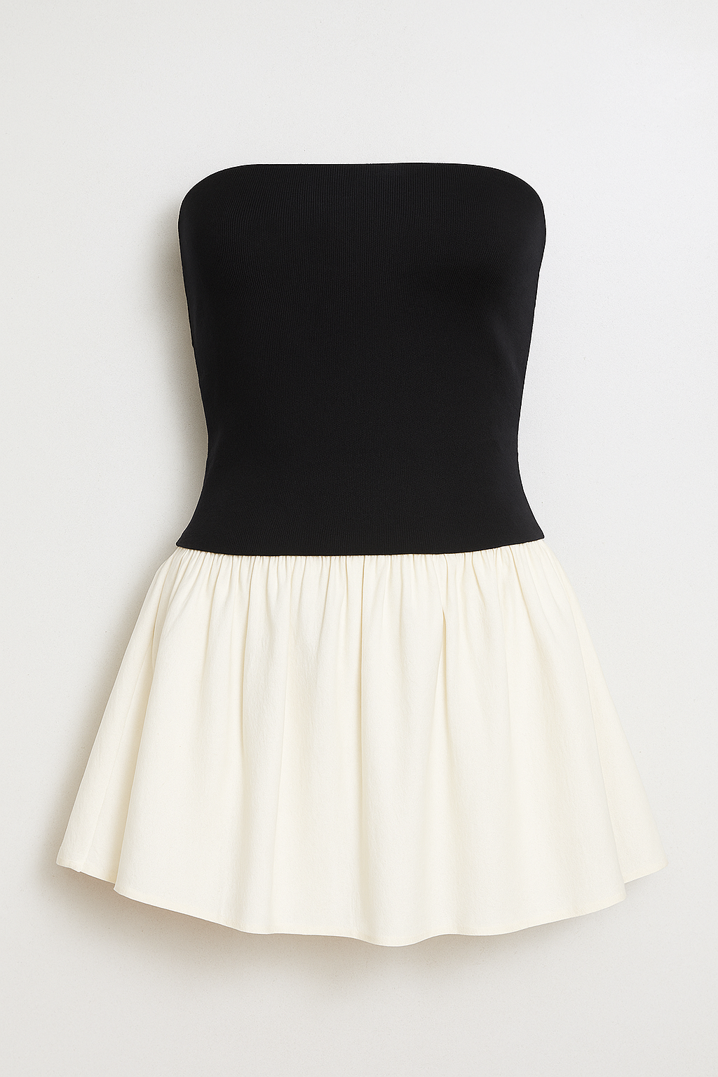 Elowen | Elegante top a fascia con gonna mini svasata - Bianco - fashion women - Concept Palermo