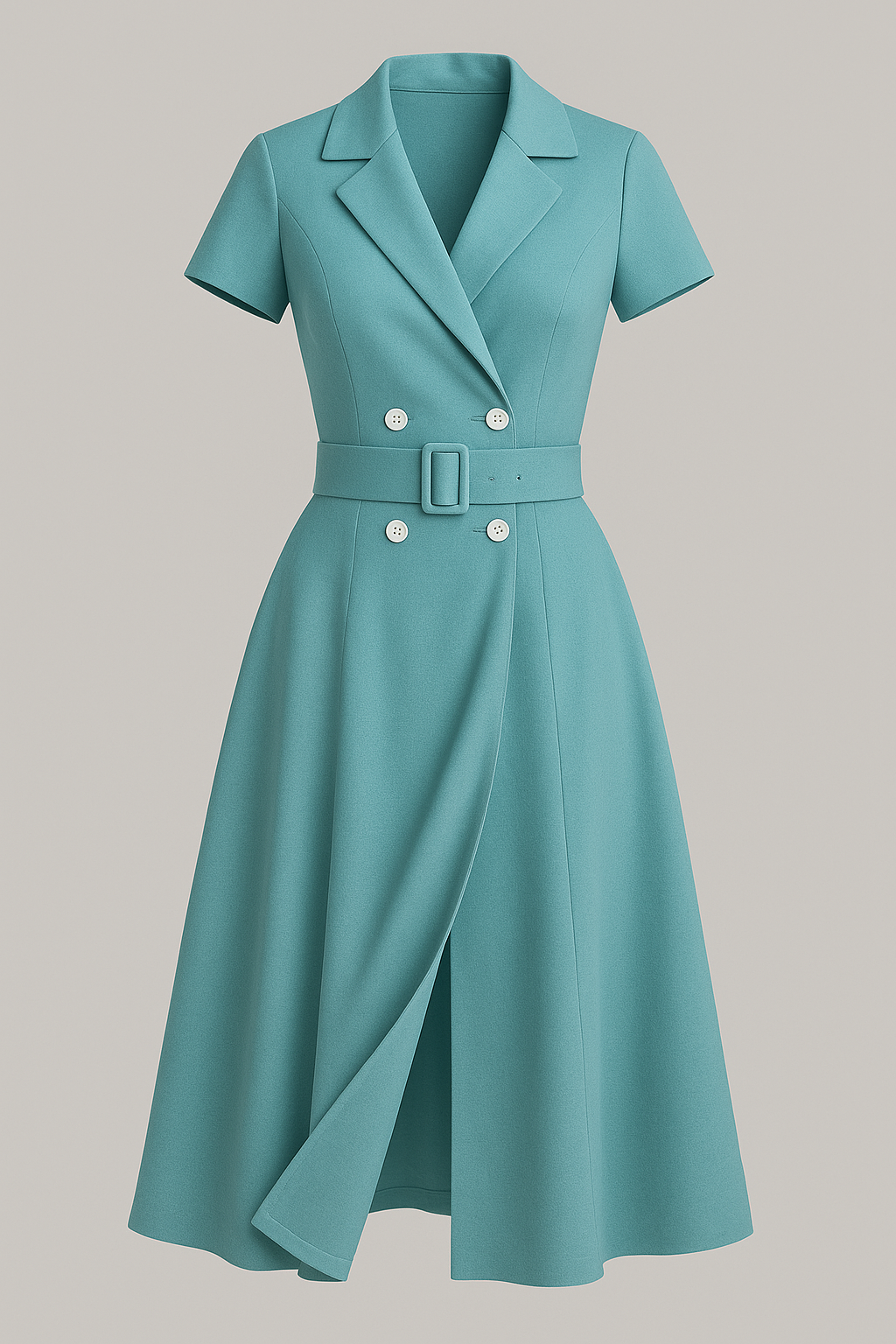 Kiera | Abito Elegante Midi con Cintura Donna - Azzurro chiaro - abbigliamento di alta qualità abito artigianale abito elegante abito unico fashion primavera estate moda femminile rochie midi stile raffinato vestito con cintura vestito da cerimonia - Concept Palermo
