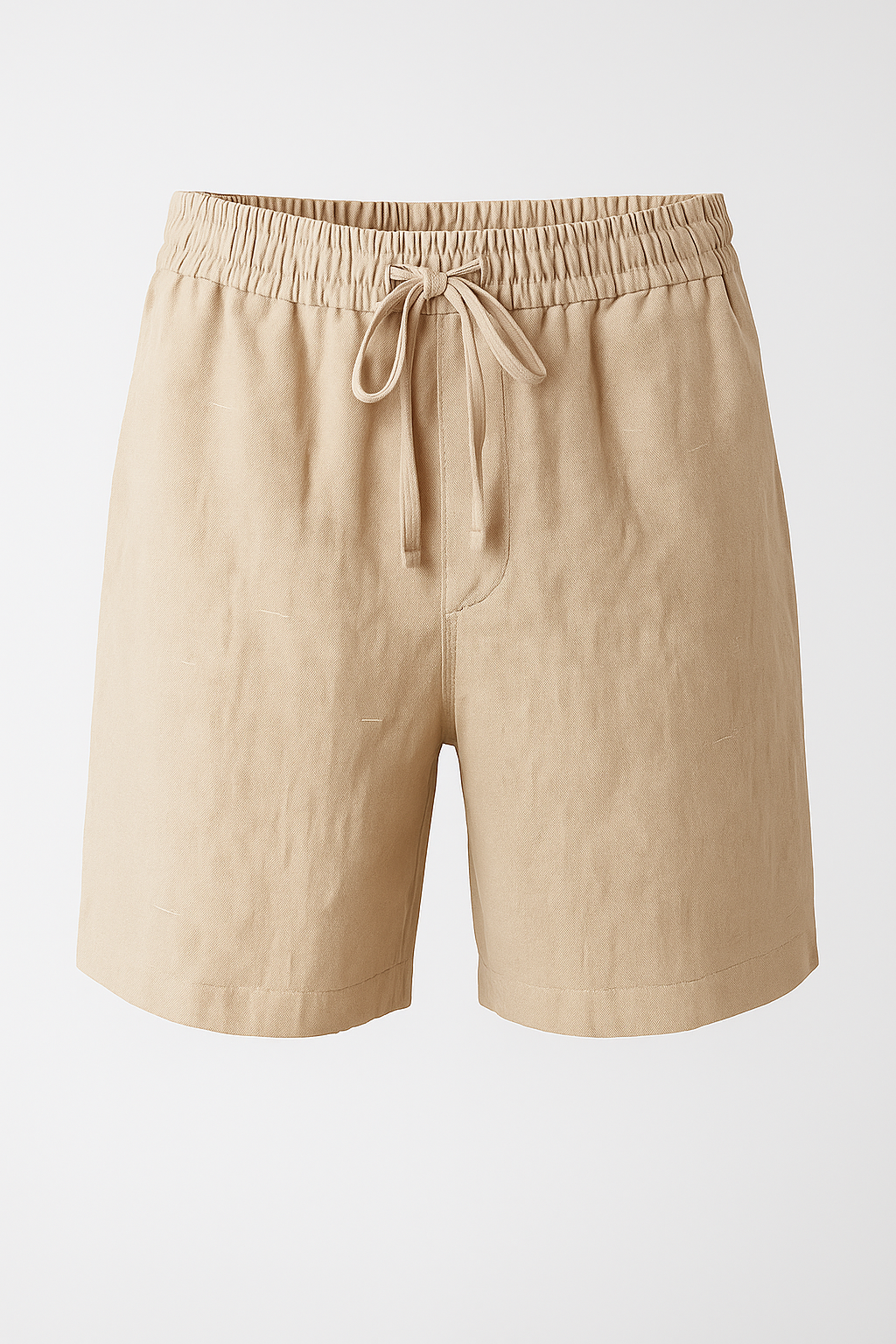 Charles | Pantaloncini di lino leggeri per uomo - Beige - Atmungsaktive Shorts Cooler Stil Herren Shorts komfortable Shorts lässige Shorts Sommer Look Sommermode Männer strand shorts tägliche Freizeitkleidung verstellbarer Kordelzug - Concept Palermo