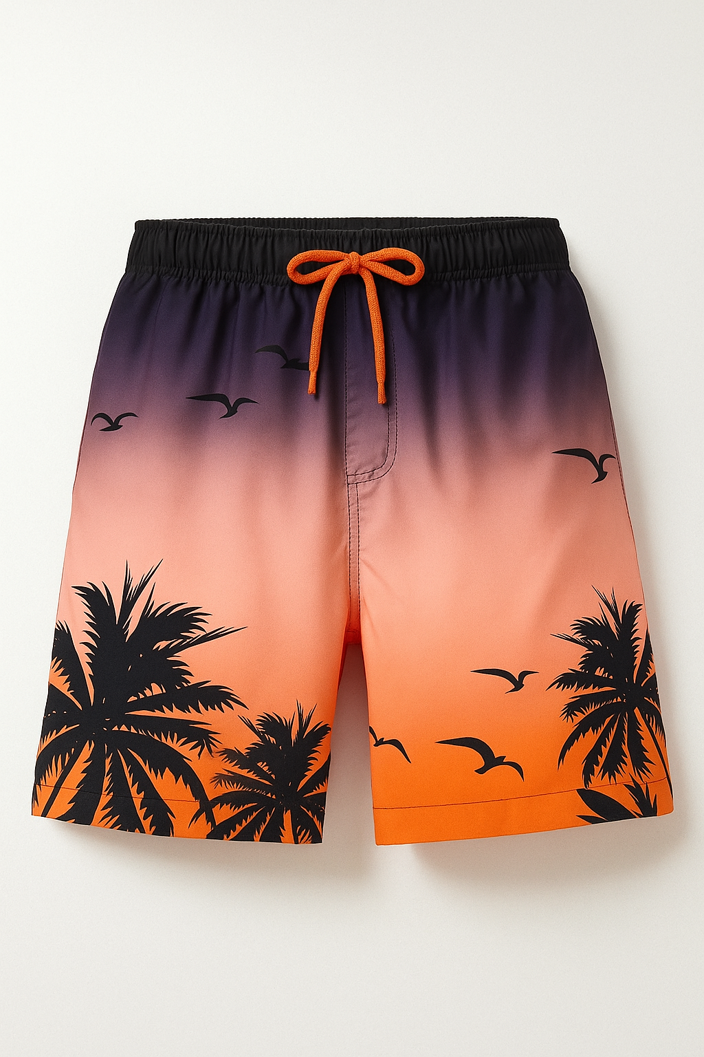 Kai | Boxer da uomo con stampa di tramonto tra le palme - Pesca - fashion occasion: summer fashion style: summer summer Summer shorts - Concept Palermo