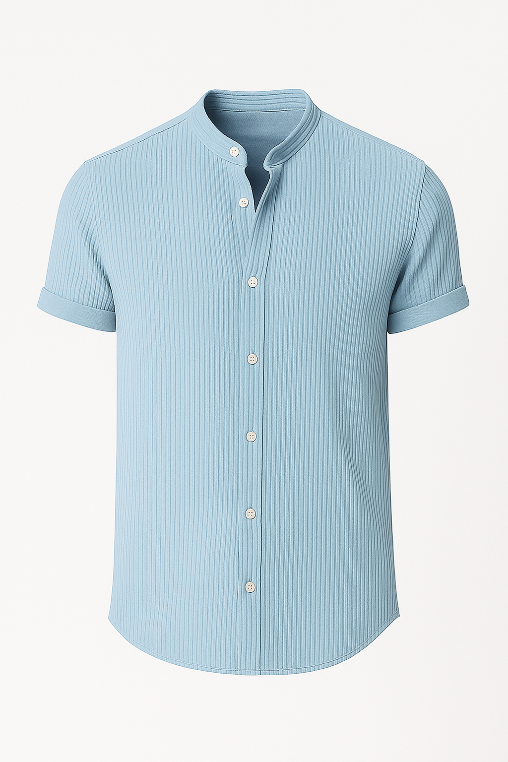 Aiden | Camicia uomo a maniche corte in cotone – Traspirante, elegante e versatile - Blu - 140525 gmc140525 men shirt - Concept Palermo