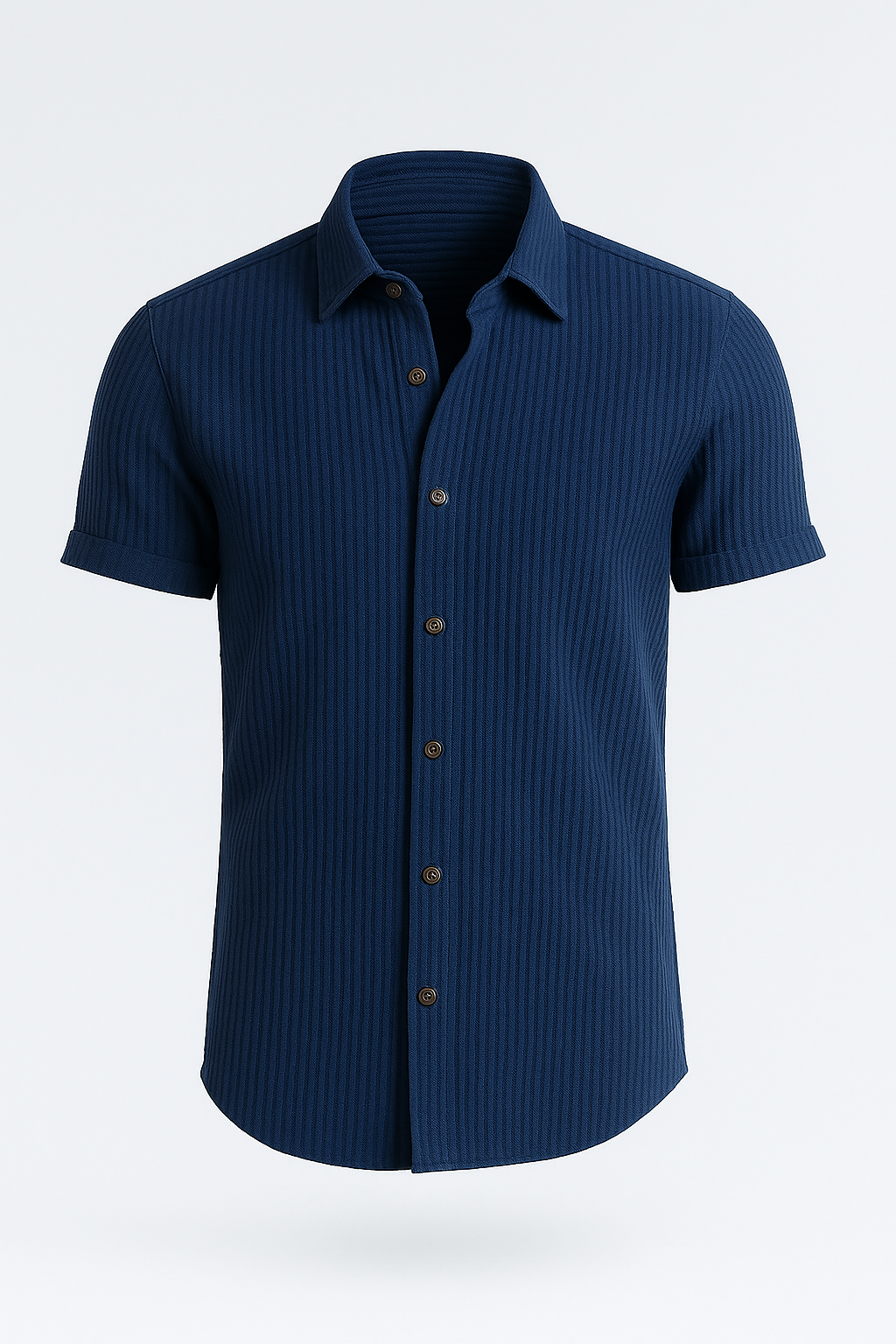 Aiden | Camicia uomo a maniche corte in cotone – Traspirante, elegante e versatile - Blu scuro - 140525 gmc140525 men shirt - Concept Palermo