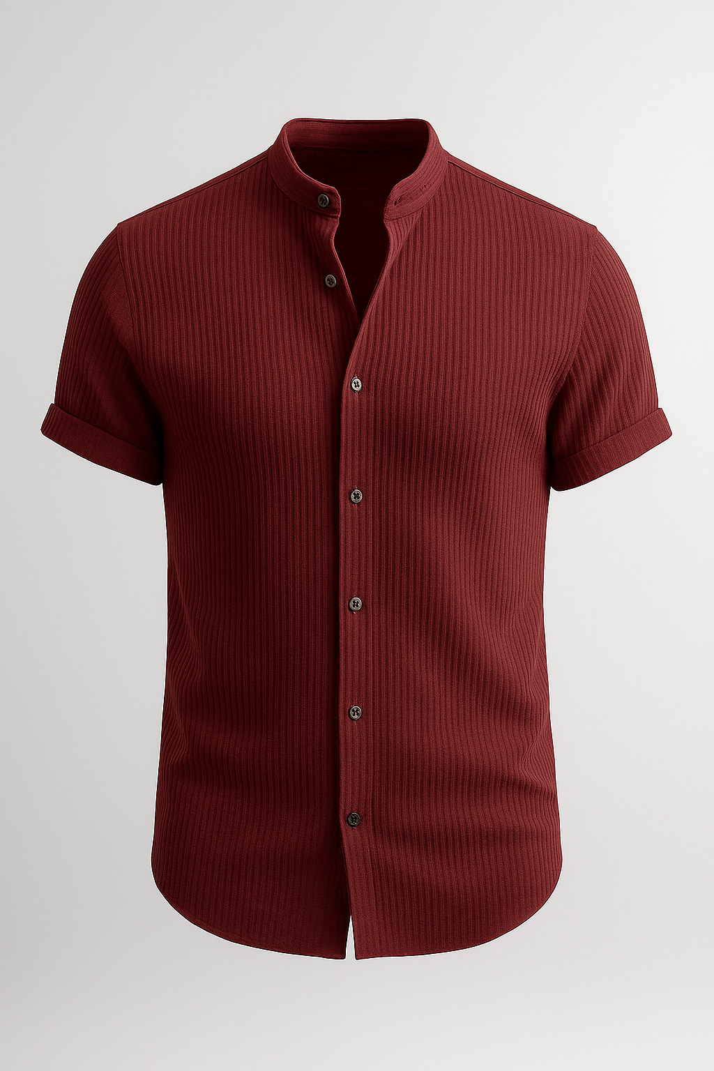 Aiden | Camicia uomo a maniche corte in cotone – Traspirante, elegante e versatile - Bordeaux - 140525 gmc140525 men shirt - Concept Palermo
