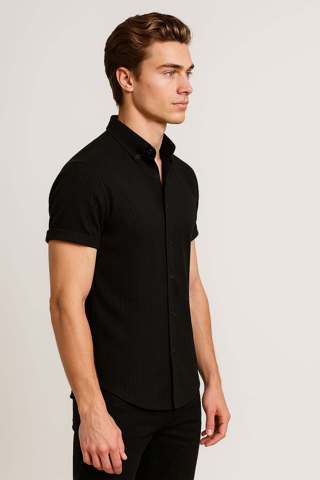 Aiden | Camicia uomo a maniche corte in cotone – Traspirante, elegante e versatile - - 140525 gmc140525 men shirt - Concept Palermo
