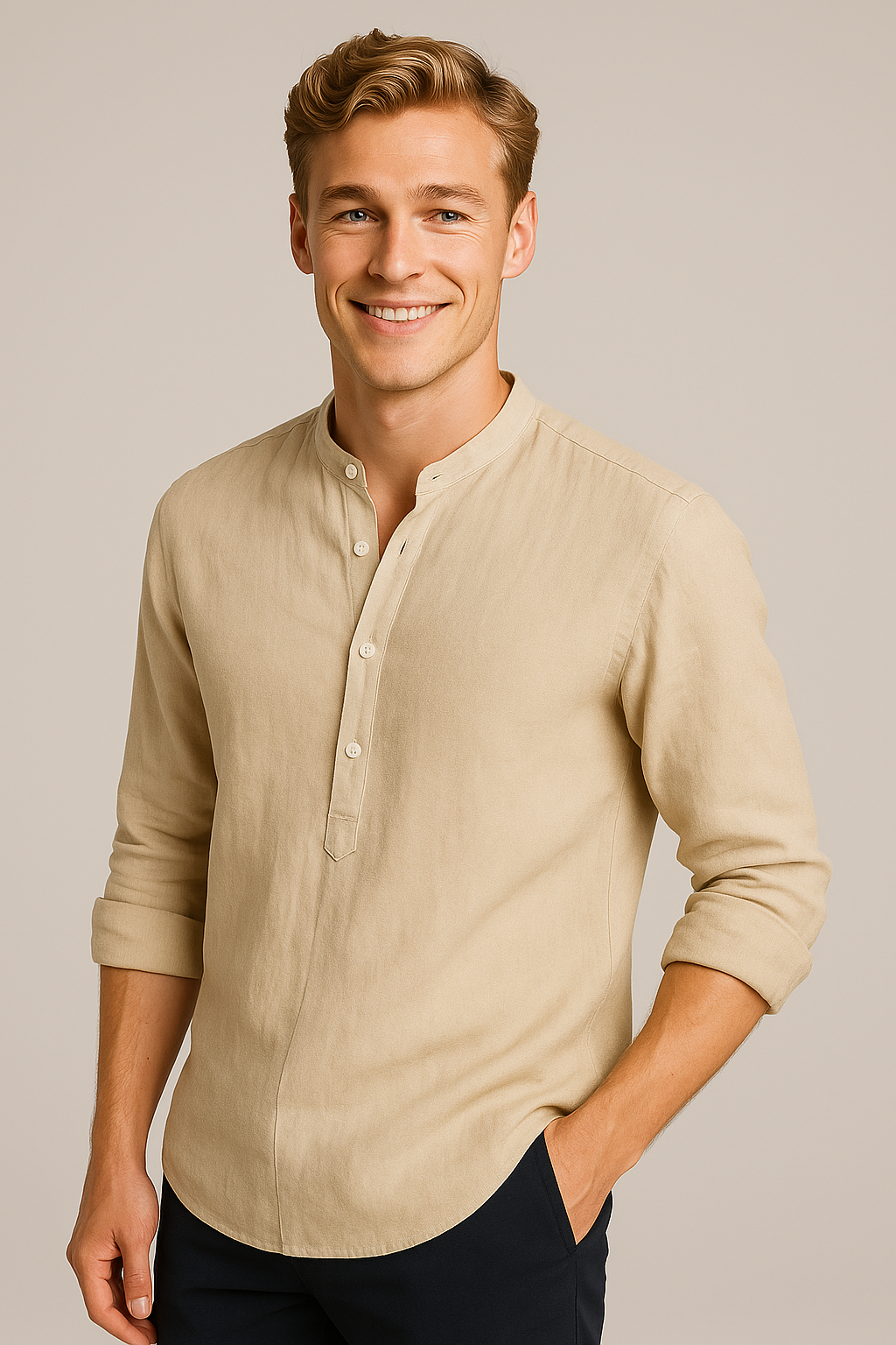Alix | Camicia leggera da uomo in lino - - men Shirts - Concept Palermo