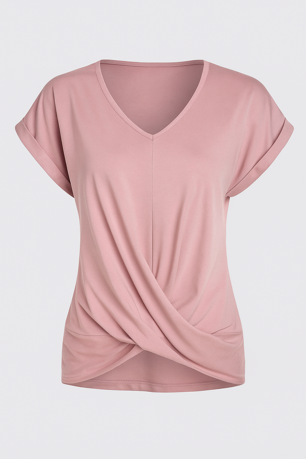 Ruth | Maglietta con scollo a V in tessuto morbido e leggero - Rosa - Frauen Oberteil Summer - Concept Palermo