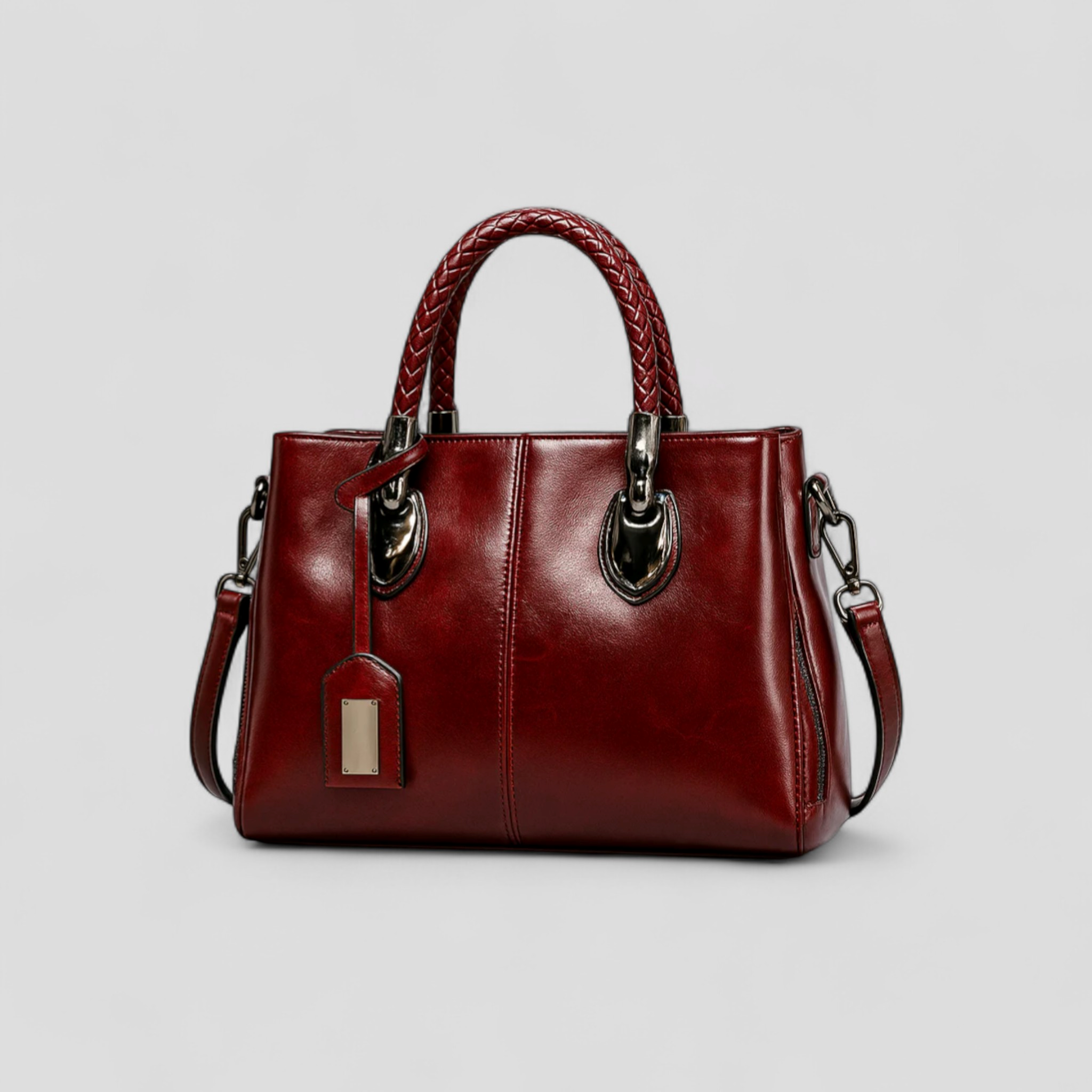 Borsa in pelle LuxeLeather™ con ampia capacità - Vino rosso - bag for women Dames Fashionable bag women new_for_google Shoulder Bags women Winter women women's bags Women's handbags - Concept Palermo